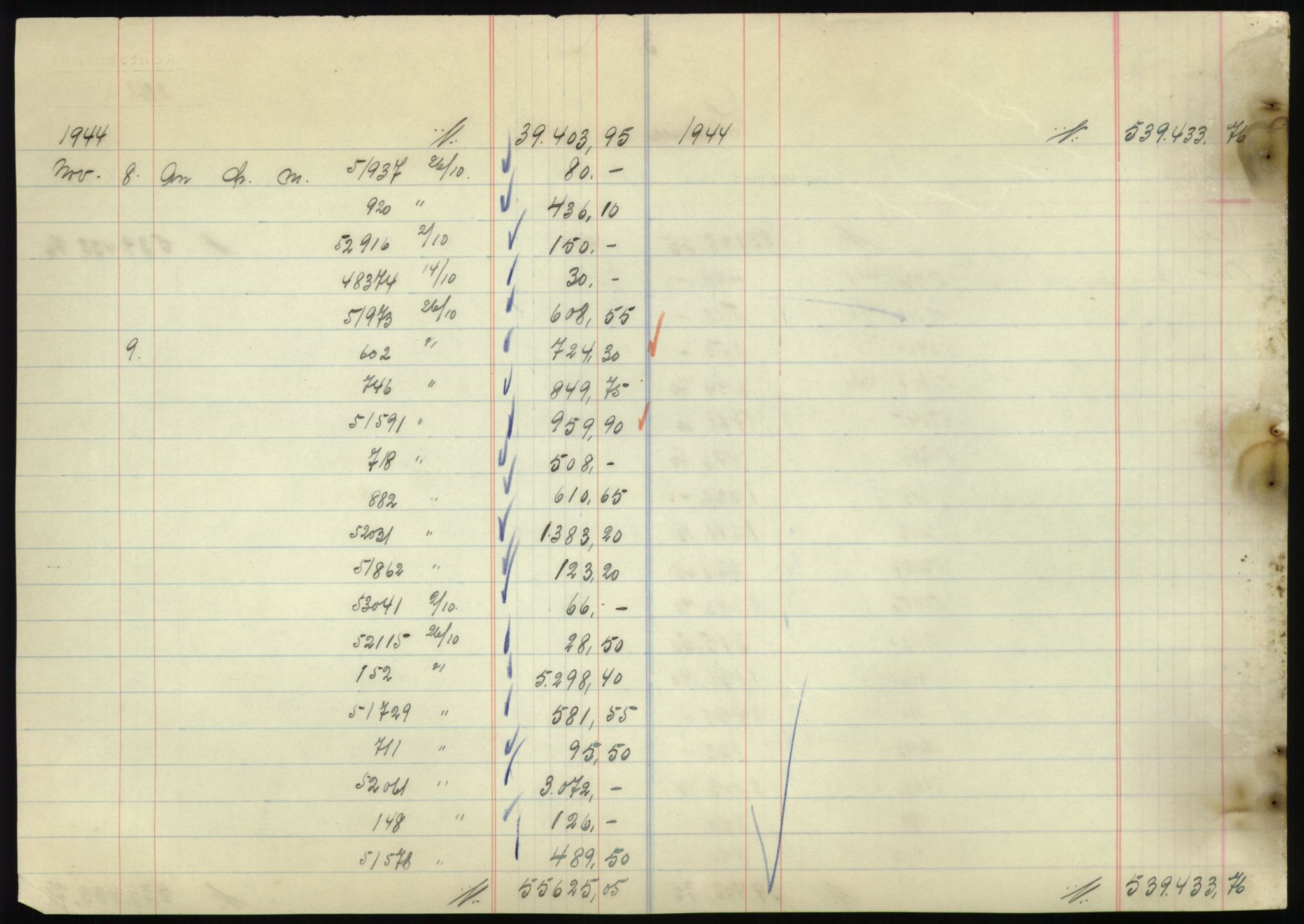 Forsvarsdepartementet, 10. kontor / Oppgjørskontoret, AV/RA-RAFA-1225/D/Db/L0180: Lista oppgjørskontor, 1942-1952, s. 1884