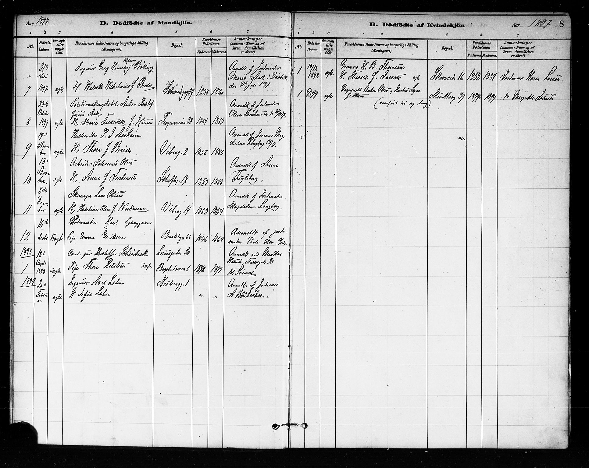 Uranienborg prestekontor Kirkebøker, AV/SAO-A-10877/F/Fa/L0004: Ministerialbok nr. 4, 1880-1901, s. 8