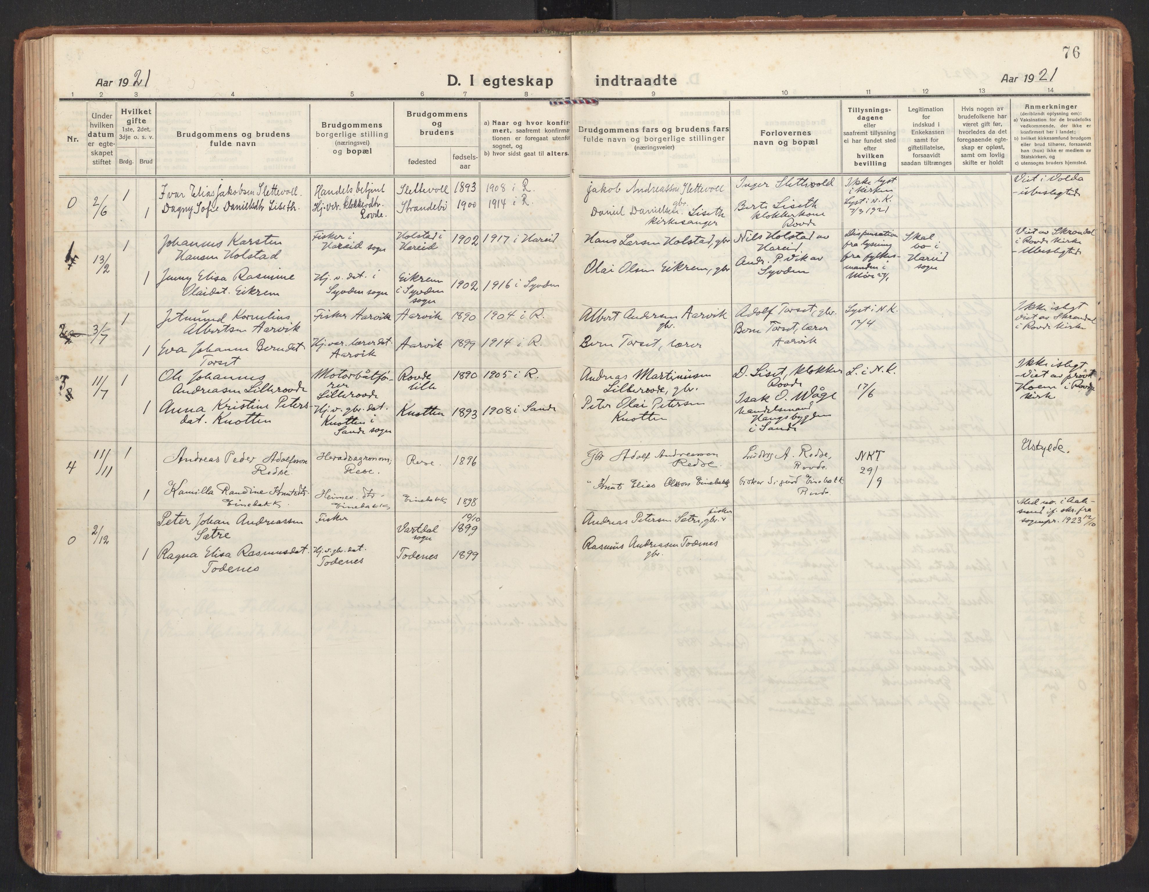 Ministerialprotokoller, klokkerbøker og fødselsregistre - Møre og Romsdal, SAT/A-1454/504/L0058: Ministerialbok nr. 504A05, 1920-1940, s. 76