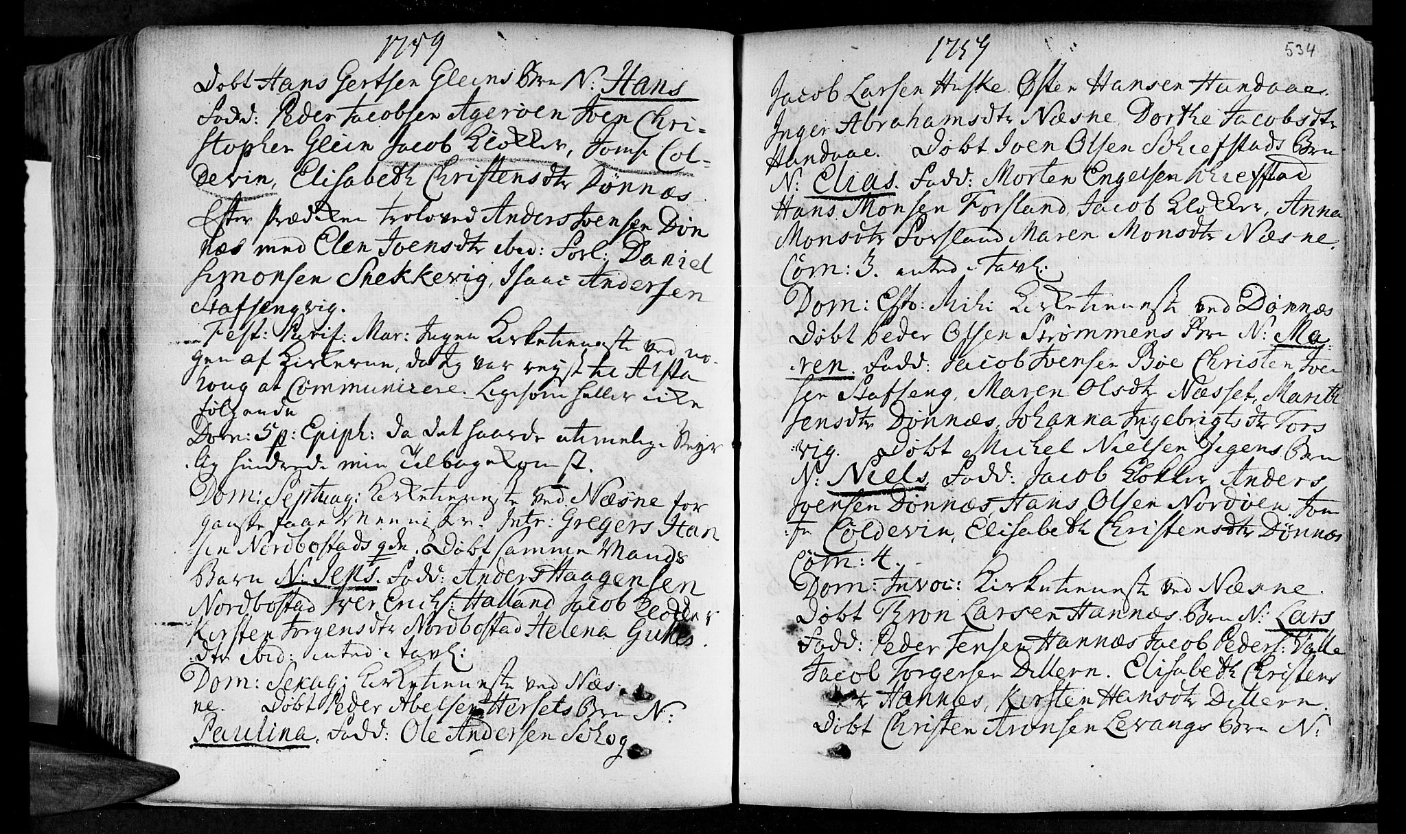 Ministerialprotokoller, klokkerbøker og fødselsregistre - Nordland, AV/SAT-A-1459/838/L0543: Ministerialbok nr. 838A02, 1738-1769, s. 533-534