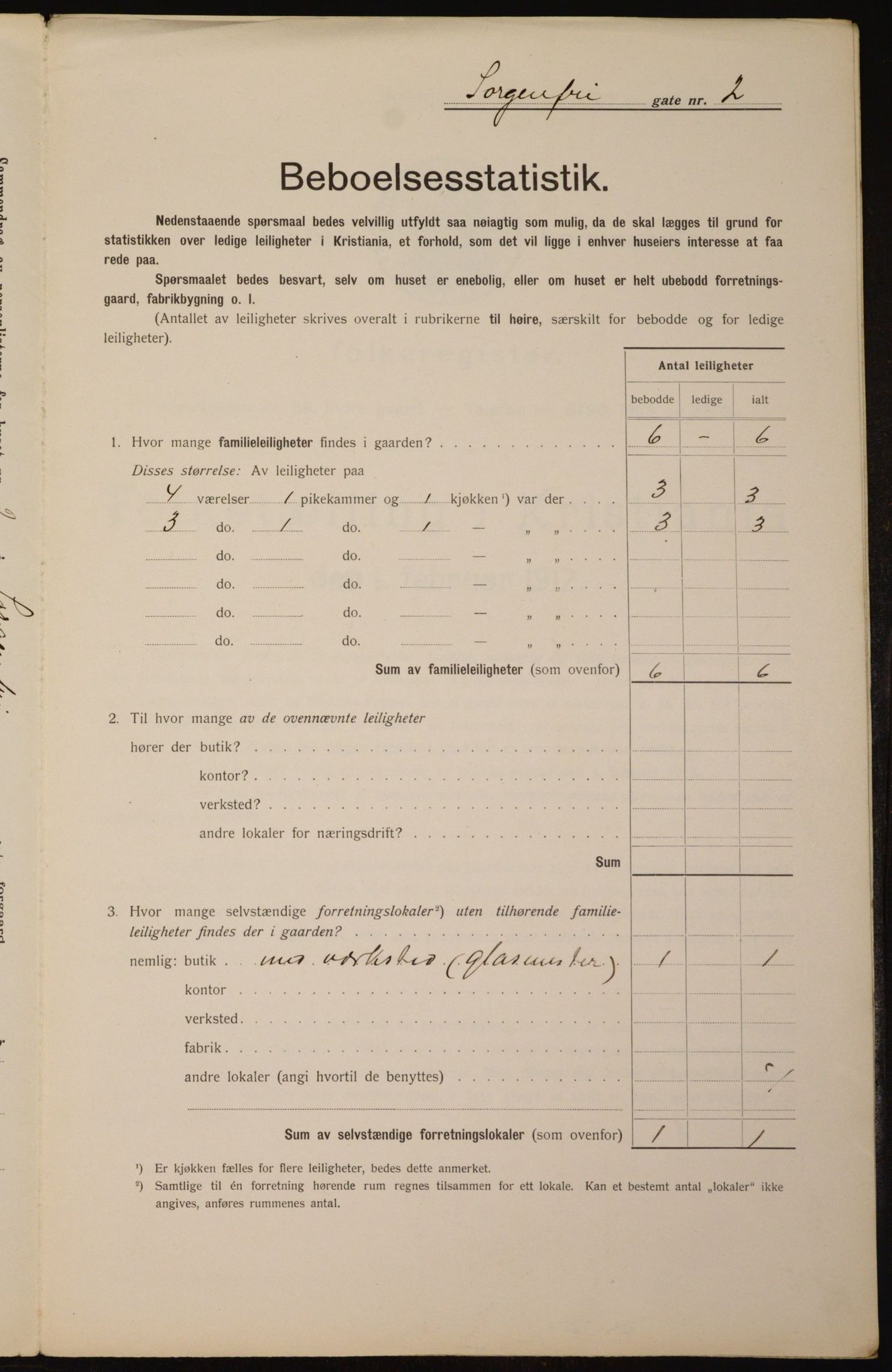 OBA, Kommunal folketelling 1.2.1912 for Kristiania, 1912, s. 100088