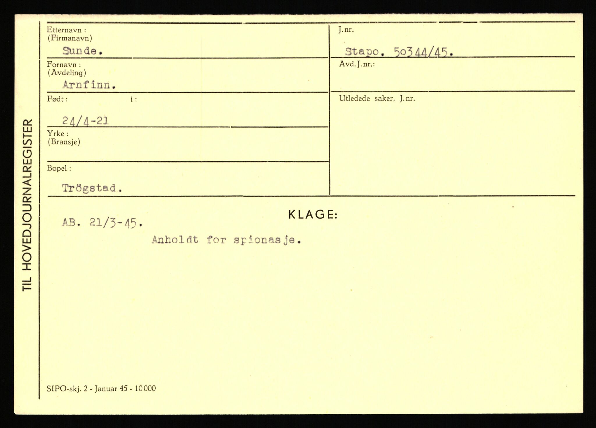 Statspolitiet - Hovedkontoret / Osloavdelingen, AV/RA-S-1329/C/Ca/L0014: Seterlien - Svartås, 1943-1945, s. 4800