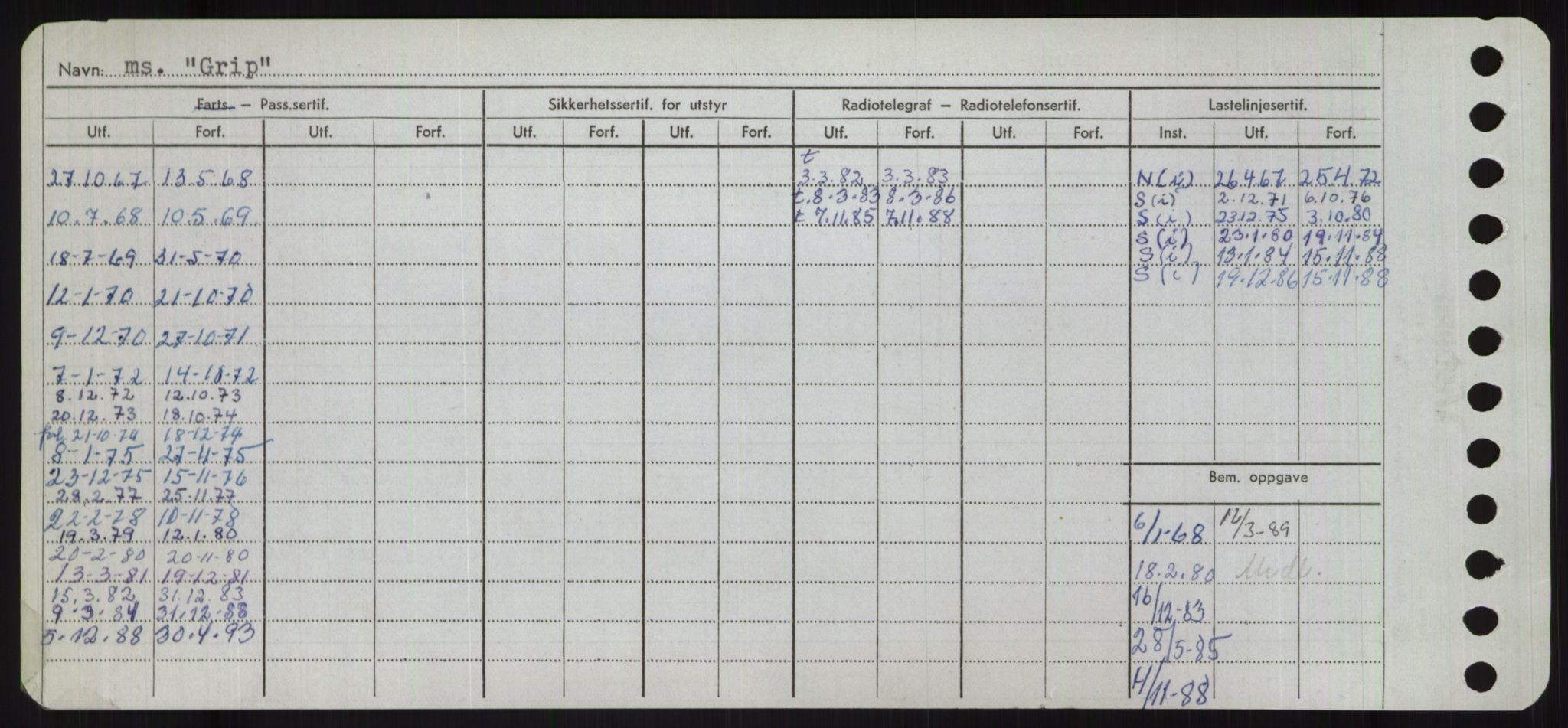 Sjøfartsdirektoratet med forløpere, Skipsmålingen, RA/S-1627/H/Ha/L0002/0002: Fartøy, Eik-Hill / Fartøy, G-Hill, s. 270