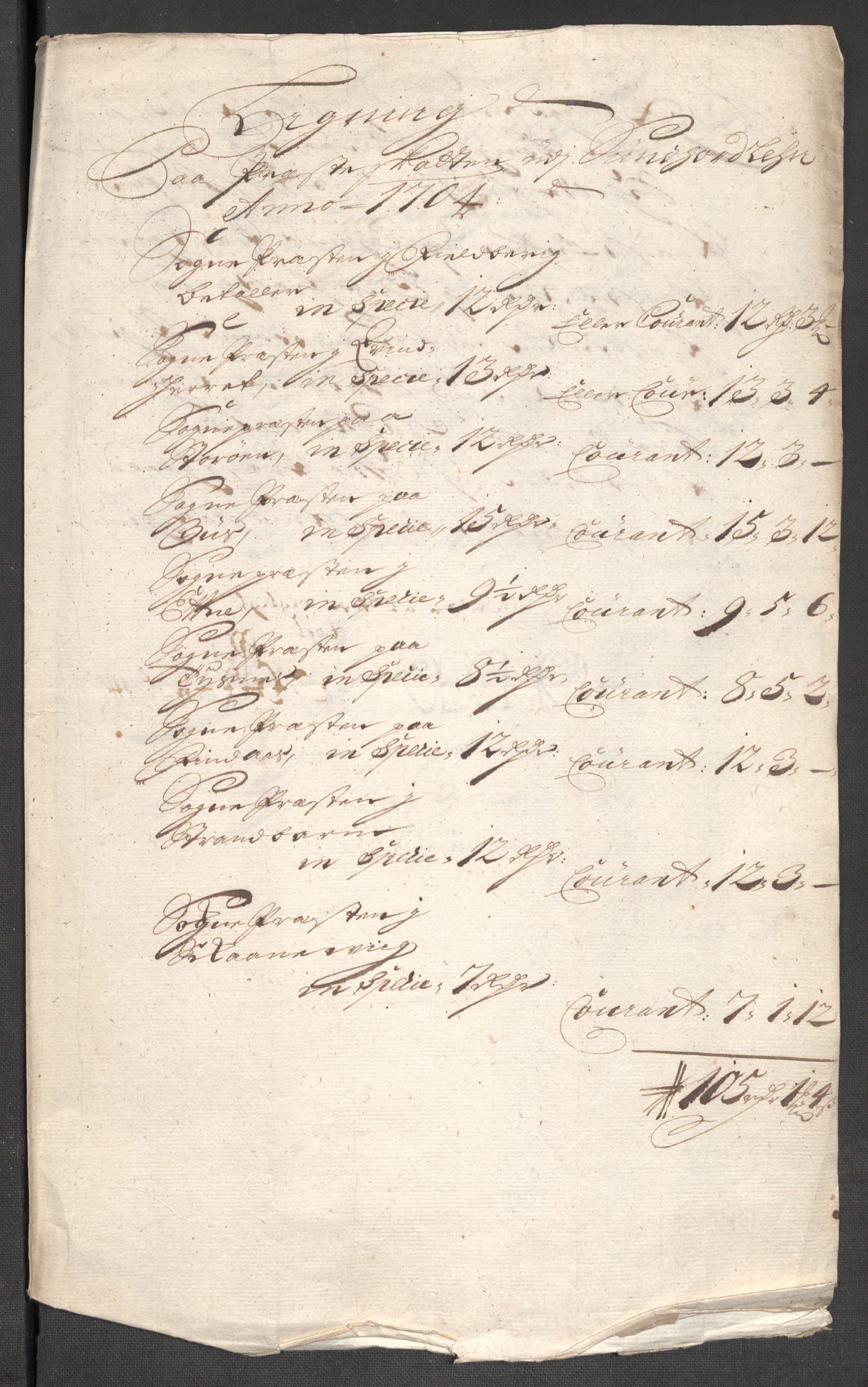 Rentekammeret inntil 1814, Reviderte regnskaper, Fogderegnskap, AV/RA-EA-4092/R48/L2982: Fogderegnskap Sunnhordland og Hardanger, 1704, s. 144