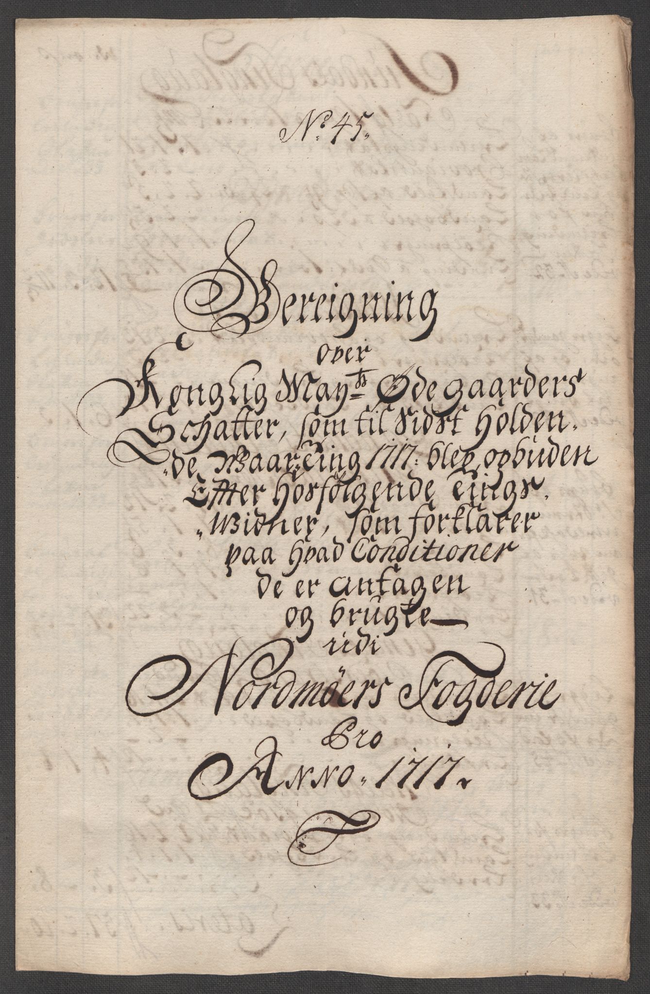 Rentekammeret inntil 1814, Reviderte regnskaper, Fogderegnskap, RA/EA-4092/R56/L3750: Fogderegnskap Nordmøre, 1717, s. 260