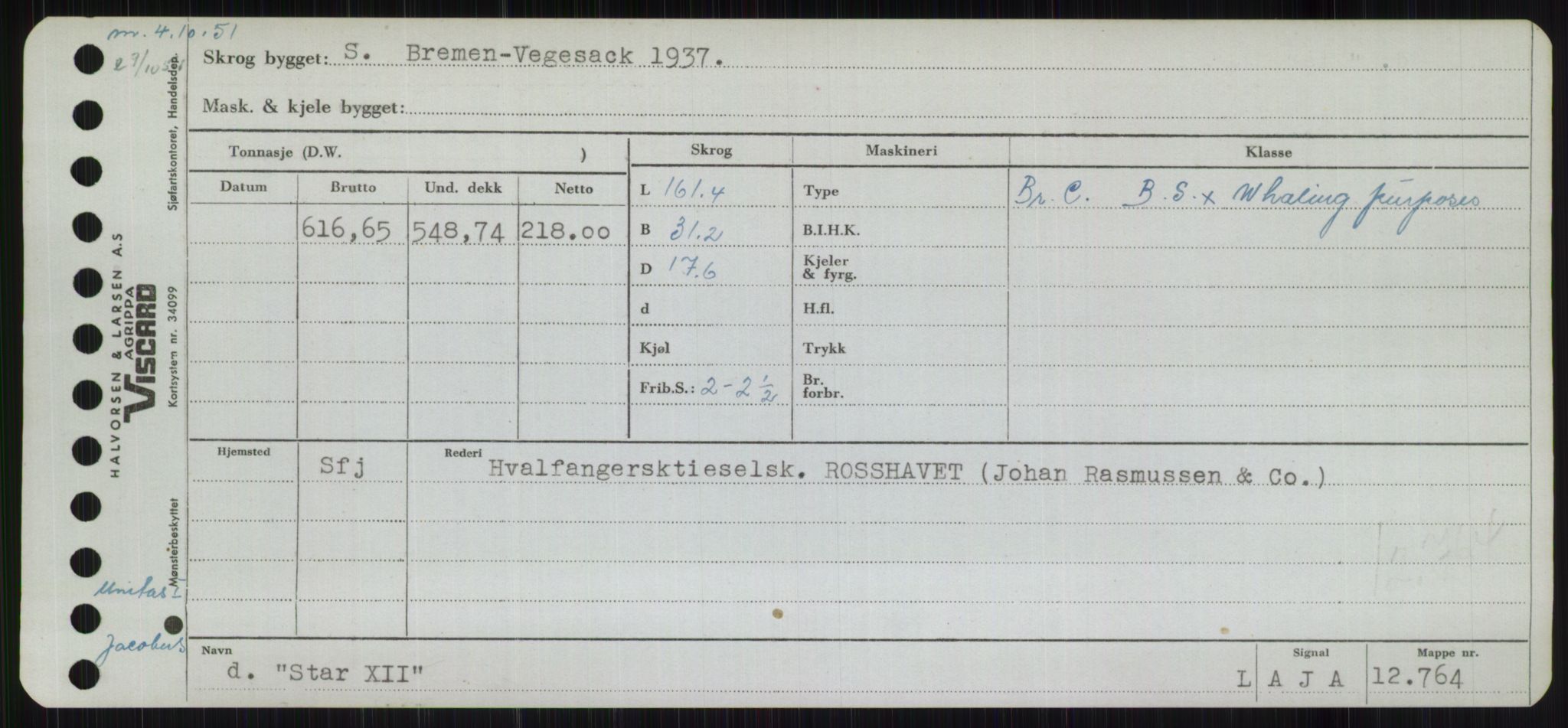 Sjøfartsdirektoratet med forløpere, Skipsmålingen, RA/S-1627/H/Hb/L0004: Fartøy, O-S, s. 439