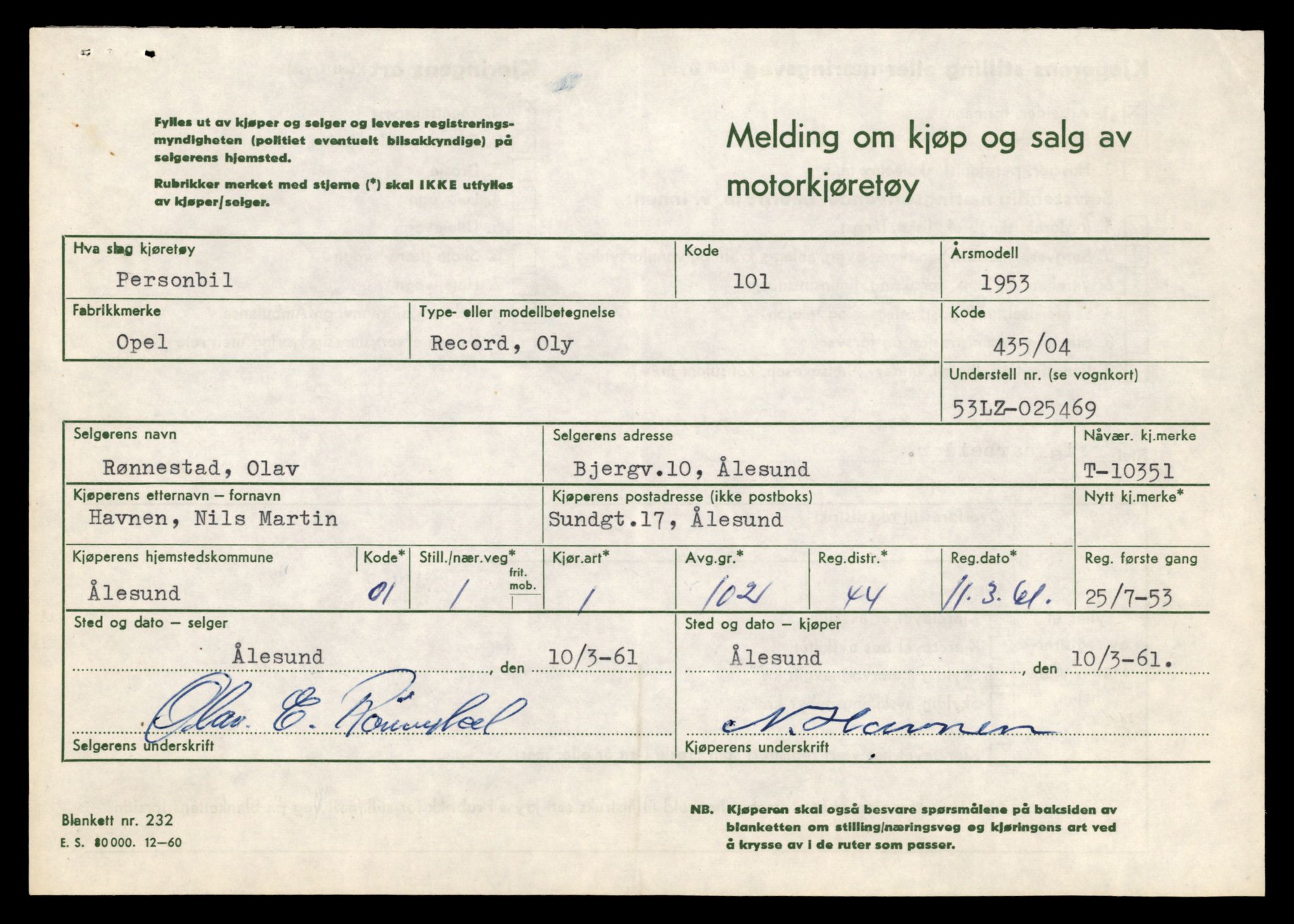 Møre og Romsdal vegkontor - Ålesund trafikkstasjon, SAT/A-4099/F/Fe/L0020: Registreringskort for kjøretøy T 10351 - T 10470, 1927-1998, s. 29