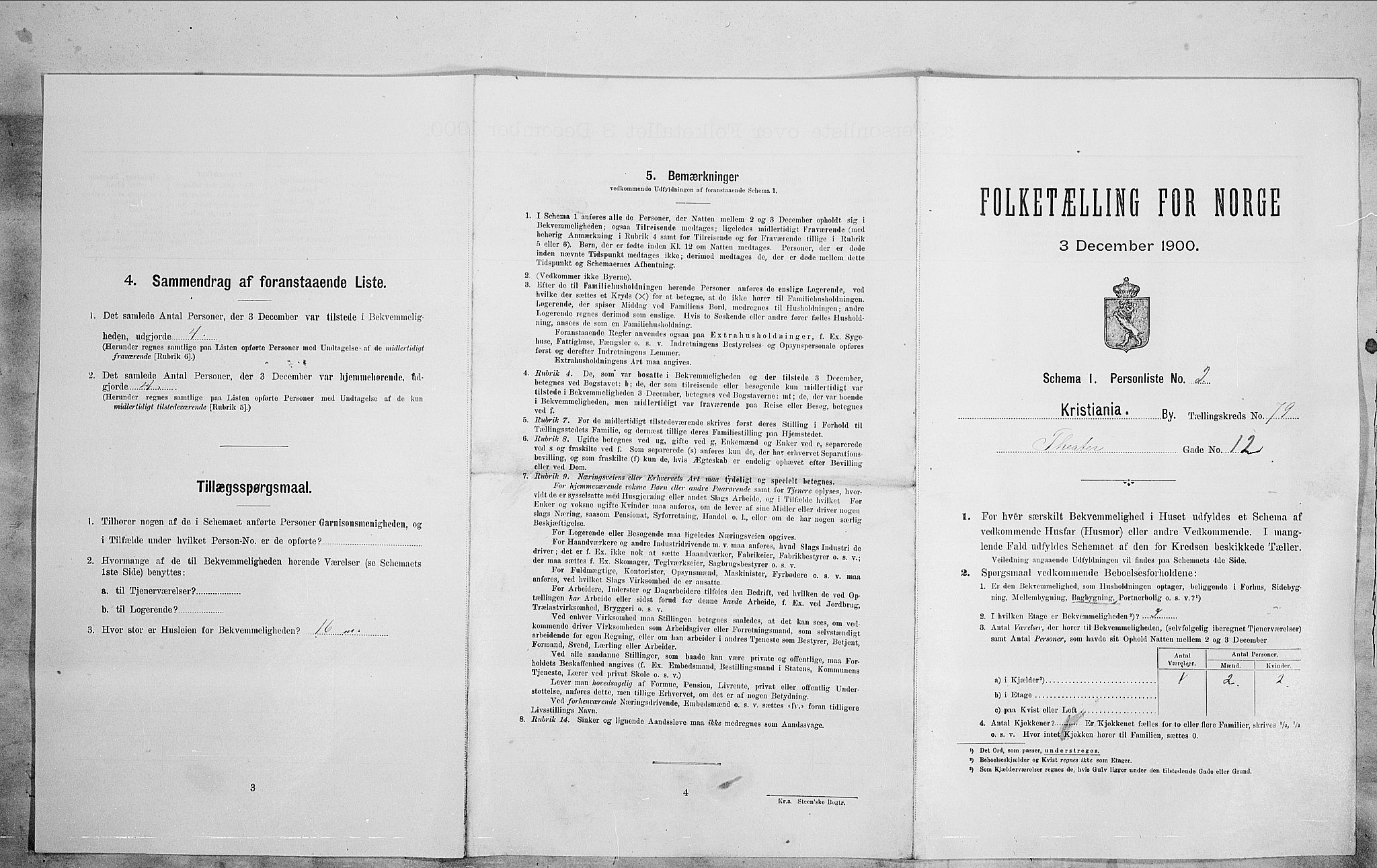 SAO, Folketelling 1900 for 0301 Kristiania kjøpstad, 1900, s. 96541