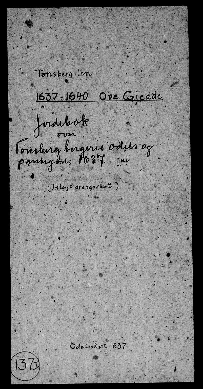 Rentekammeret inntil 1814, Reviderte regnskaper, Lensregnskaper, RA/EA-5023/R/Rb/Rbo/L0017: Tønsberg len, 1636-1638