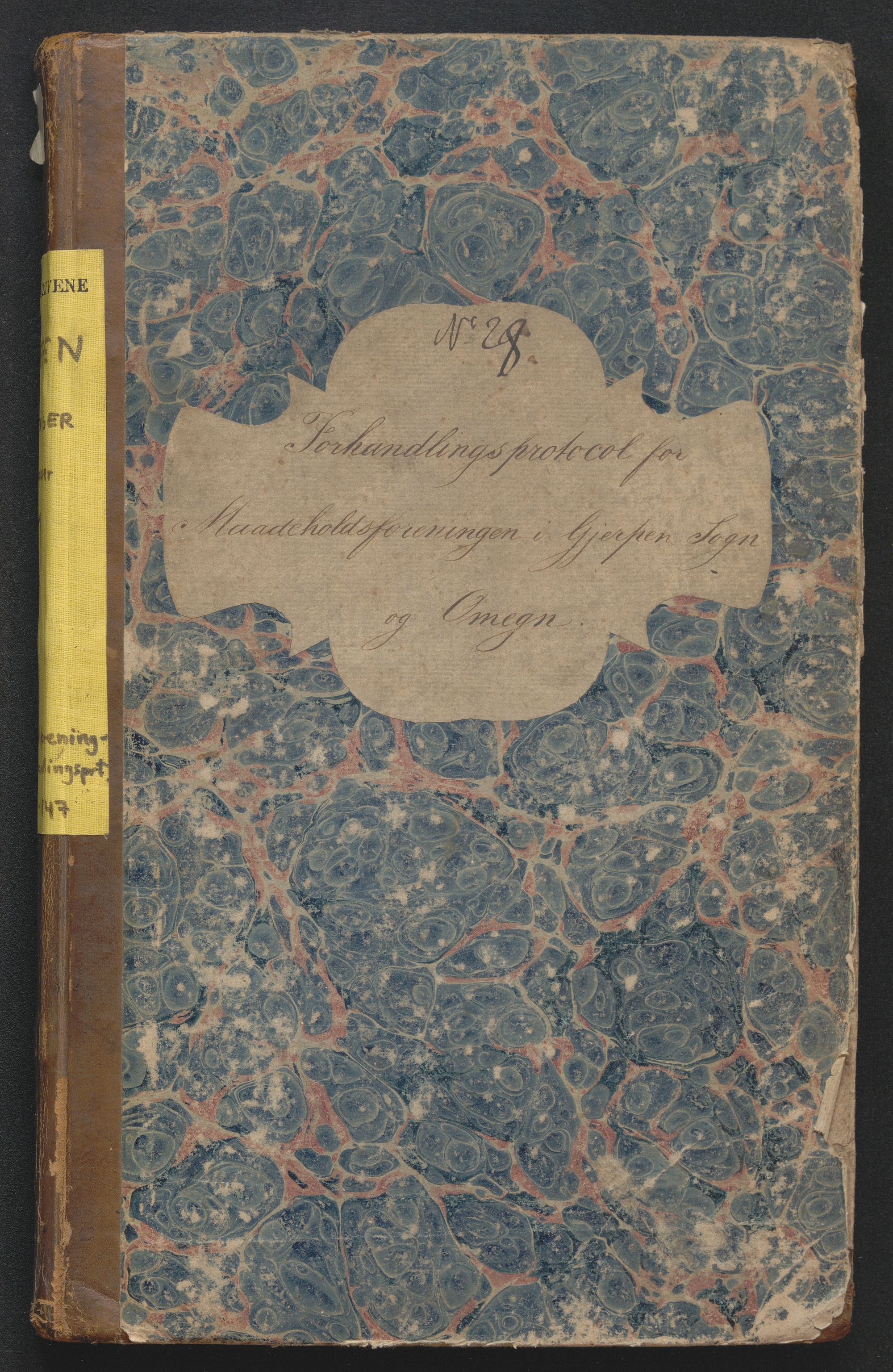 Gjerpen sokneprestkontor, AV/SAKO-A-264/Y/Yc/L0001: Måteholdsforeningens forhandlingsprotokoll., 1841-1847