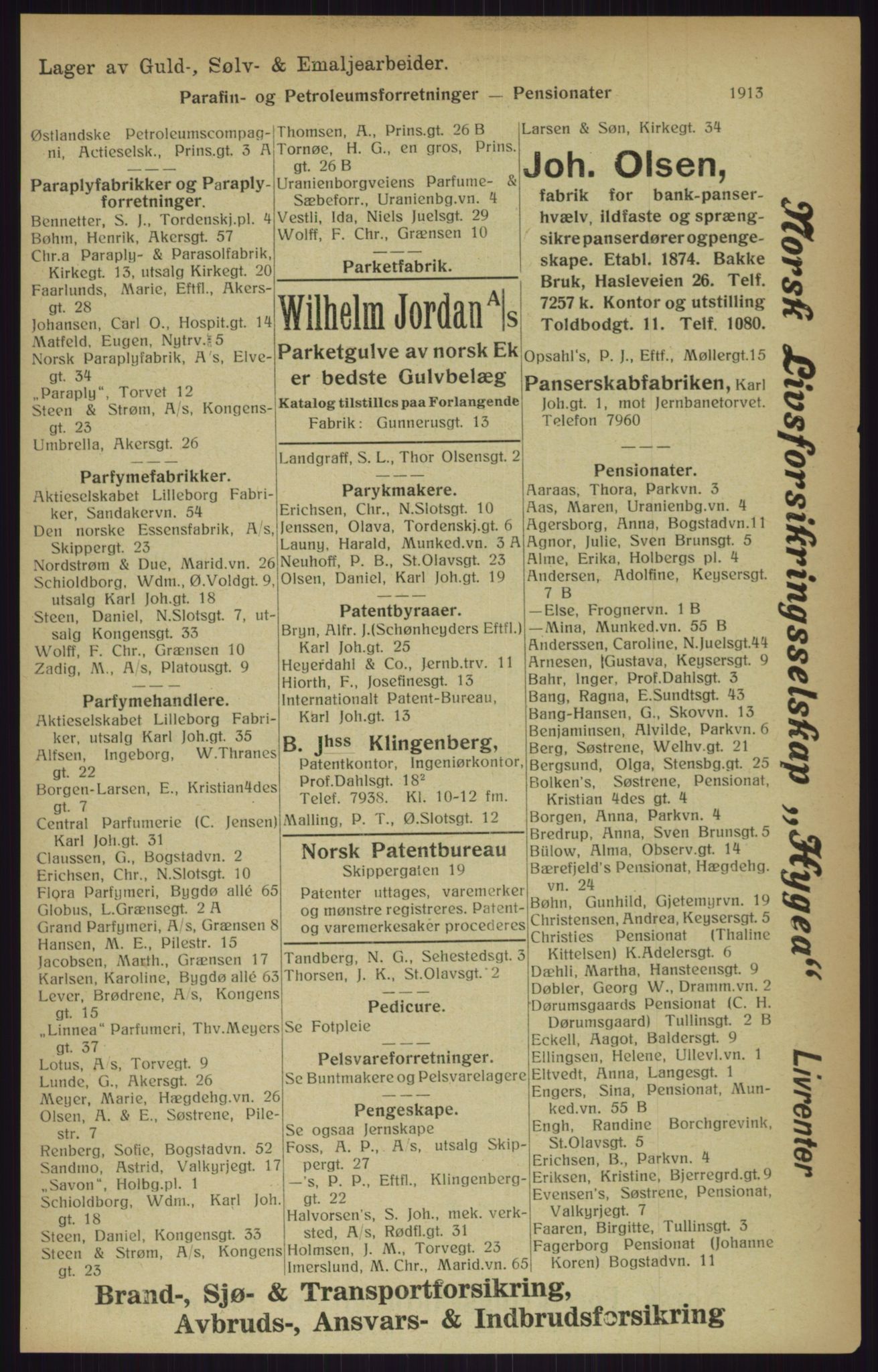 Kristiania/Oslo adressebok, PUBL/-, 1916, s. 1913