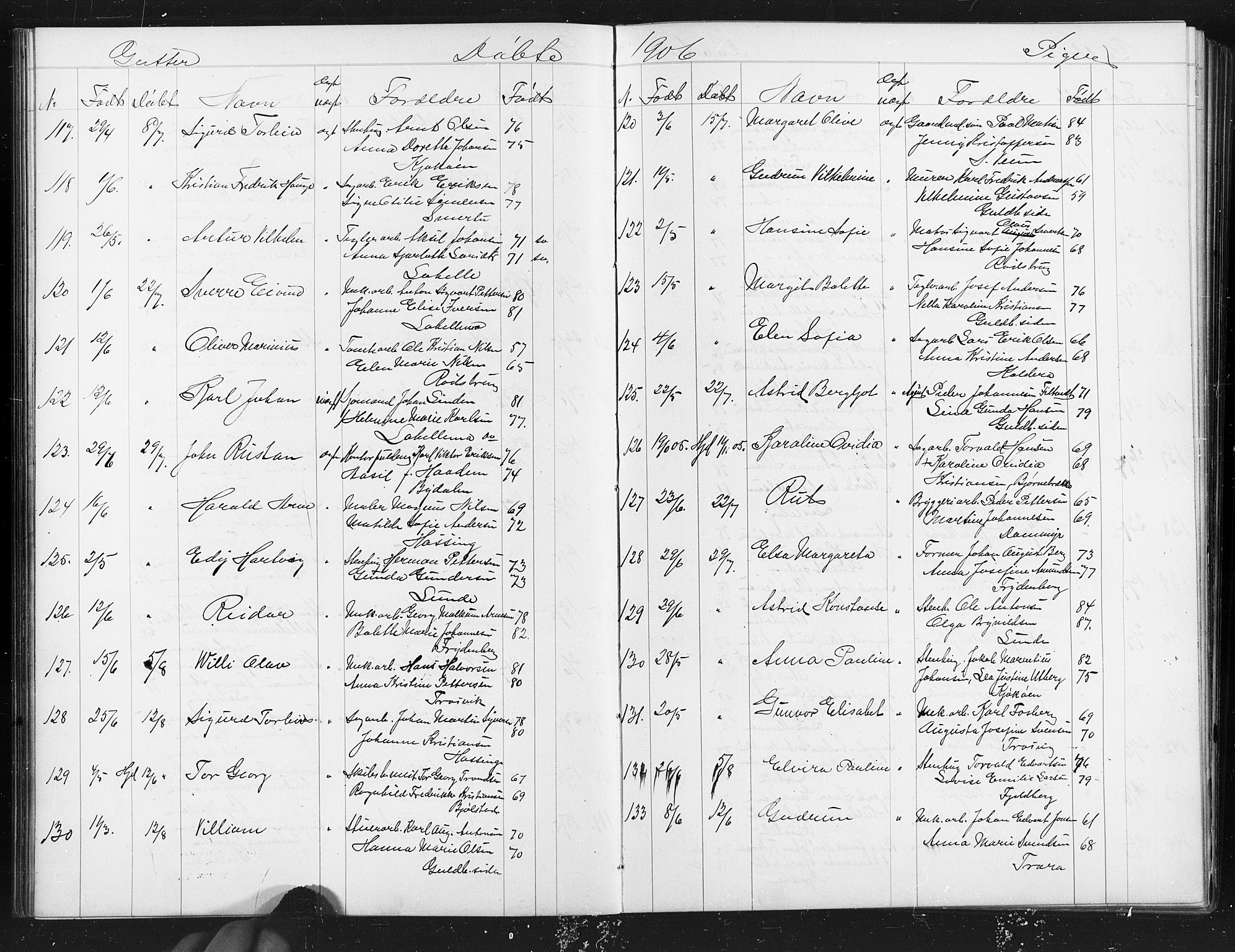 Glemmen prestekontor Kirkebøker, AV/SAO-A-10908/G/Ga/L0006: Klokkerbok nr. 6, 1894-1908