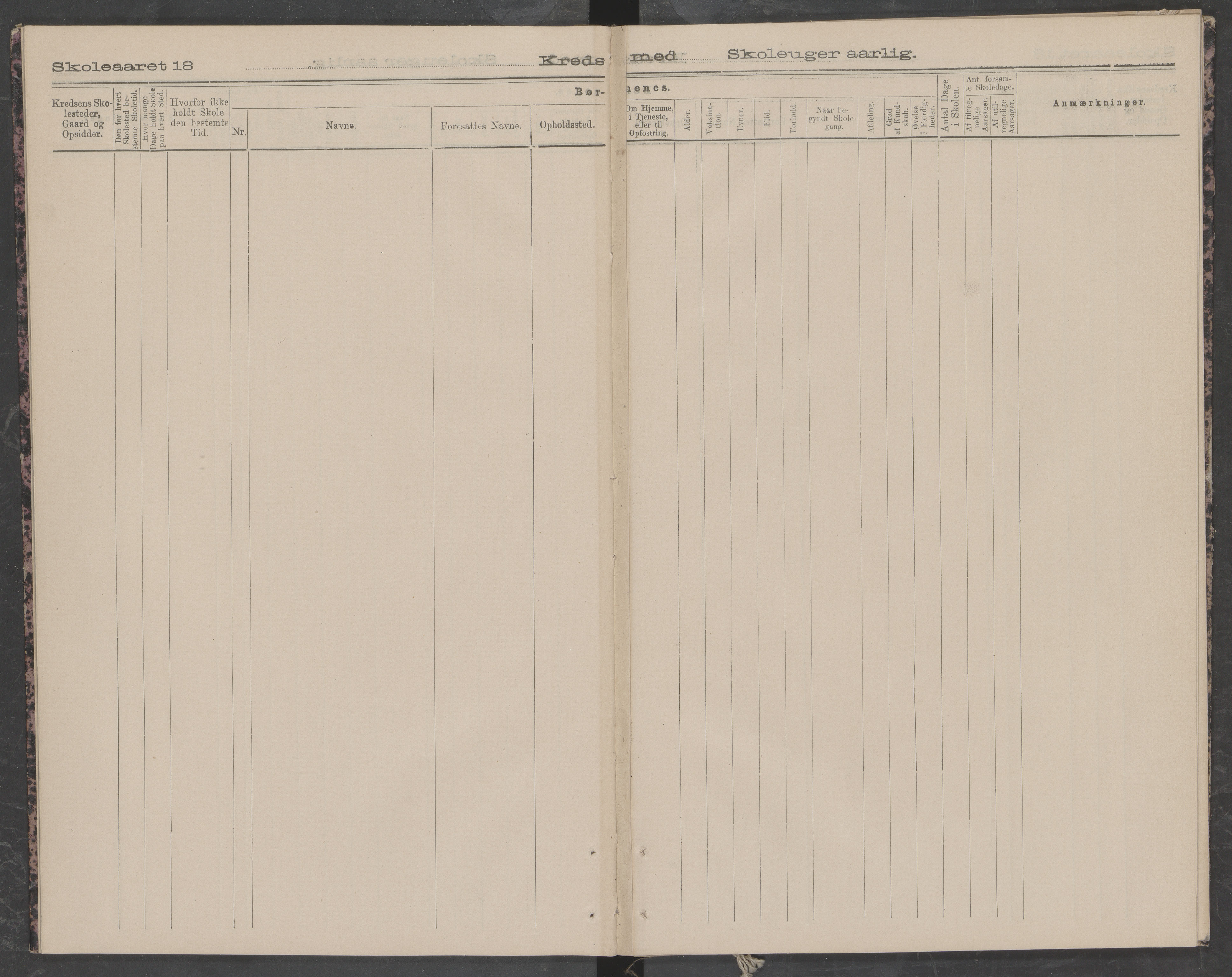 Beiarn kommune. Moldjord skolekrets, AIN/K-18390.510.14/442/L0003: Karakter/oversiktsprotokoll, 1891-1892