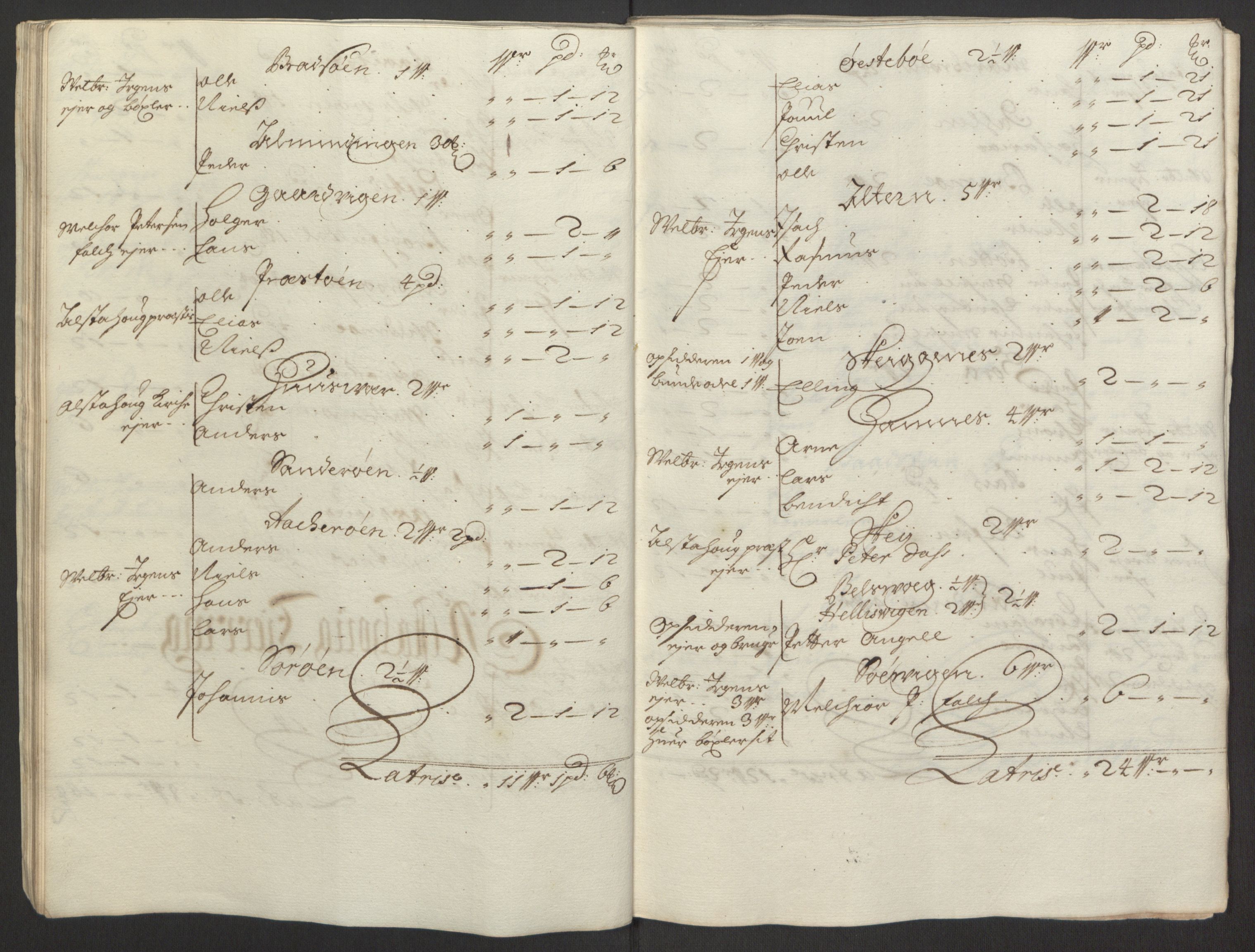Rentekammeret inntil 1814, Reviderte regnskaper, Fogderegnskap, RA/EA-4092/R65/L4505: Fogderegnskap Helgeland, 1693-1696, s. 188