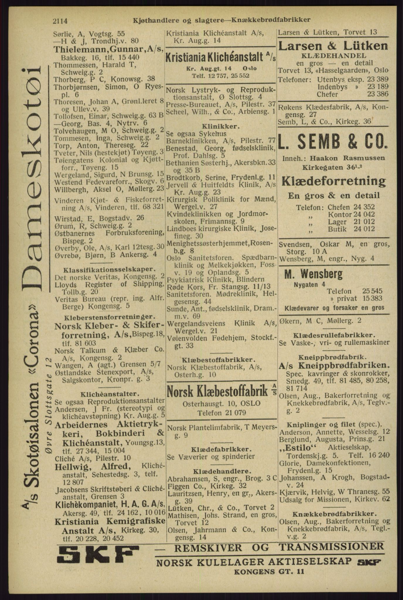 Kristiania/Oslo adressebok, PUBL/-, 1929, s. 2114