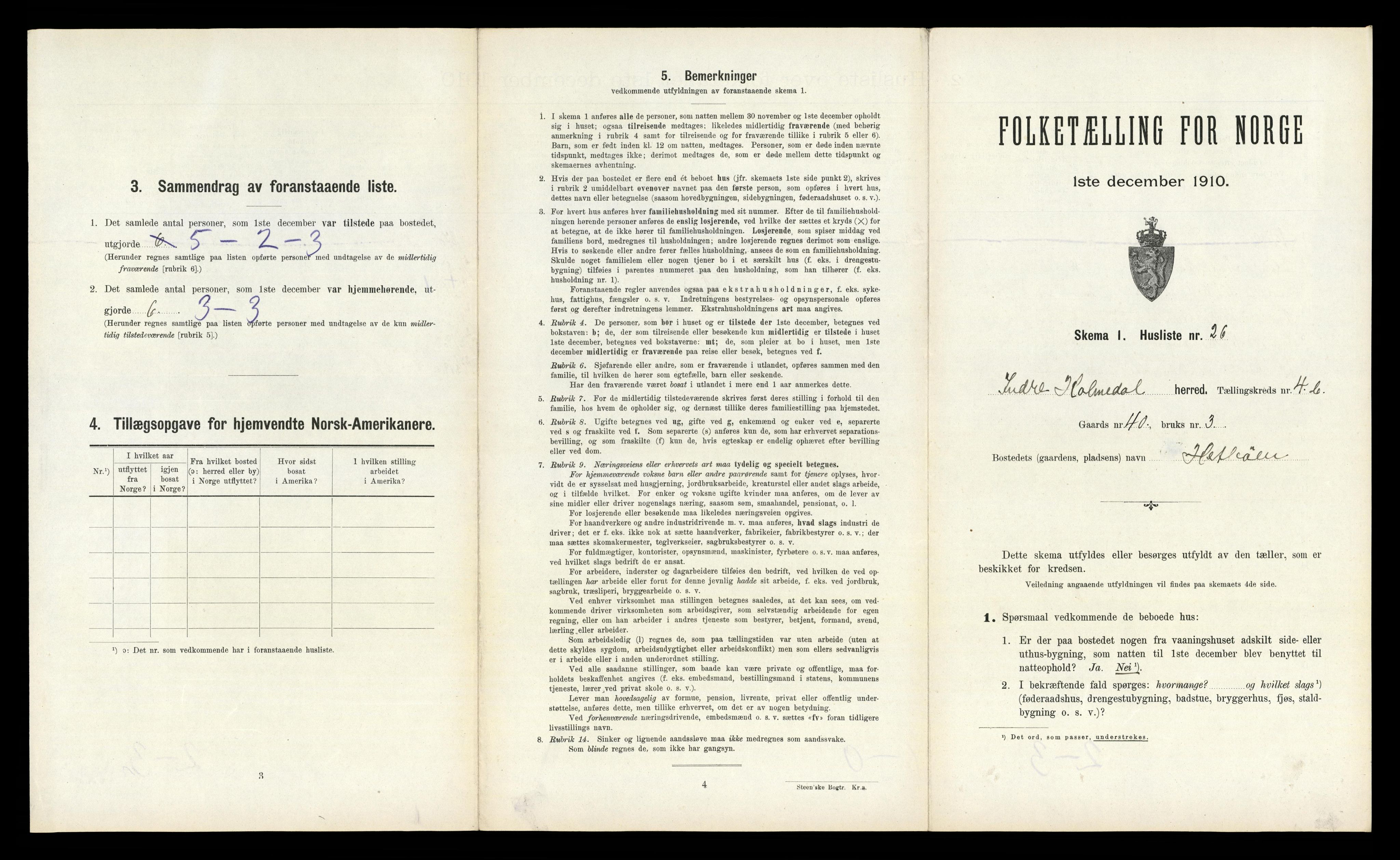 RA, Folketelling 1910 for 1430 Indre Holmedal herred, 1910, s. 332