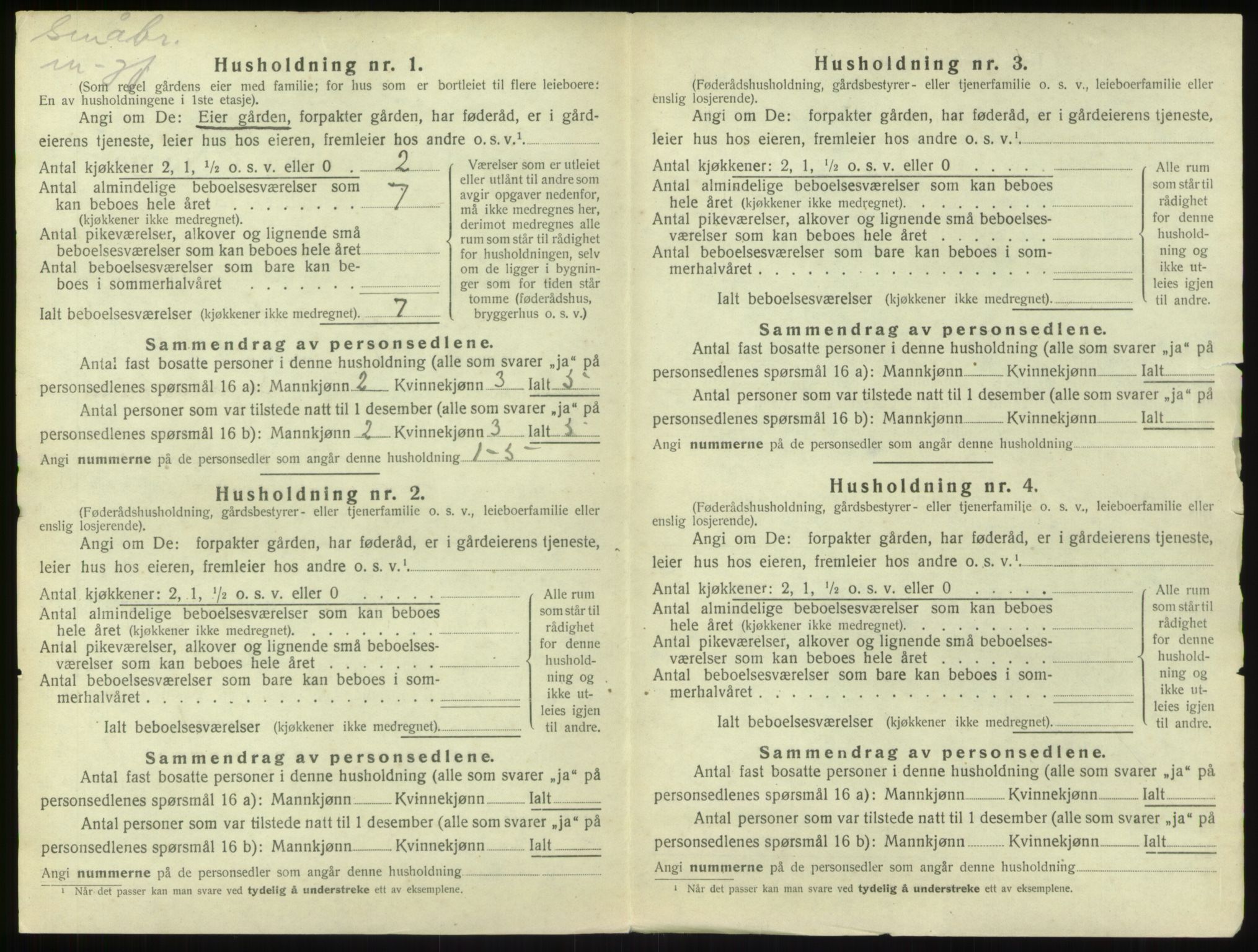 SAB, Folketelling 1920 for 1420 Sogndal herred, 1920, s. 671