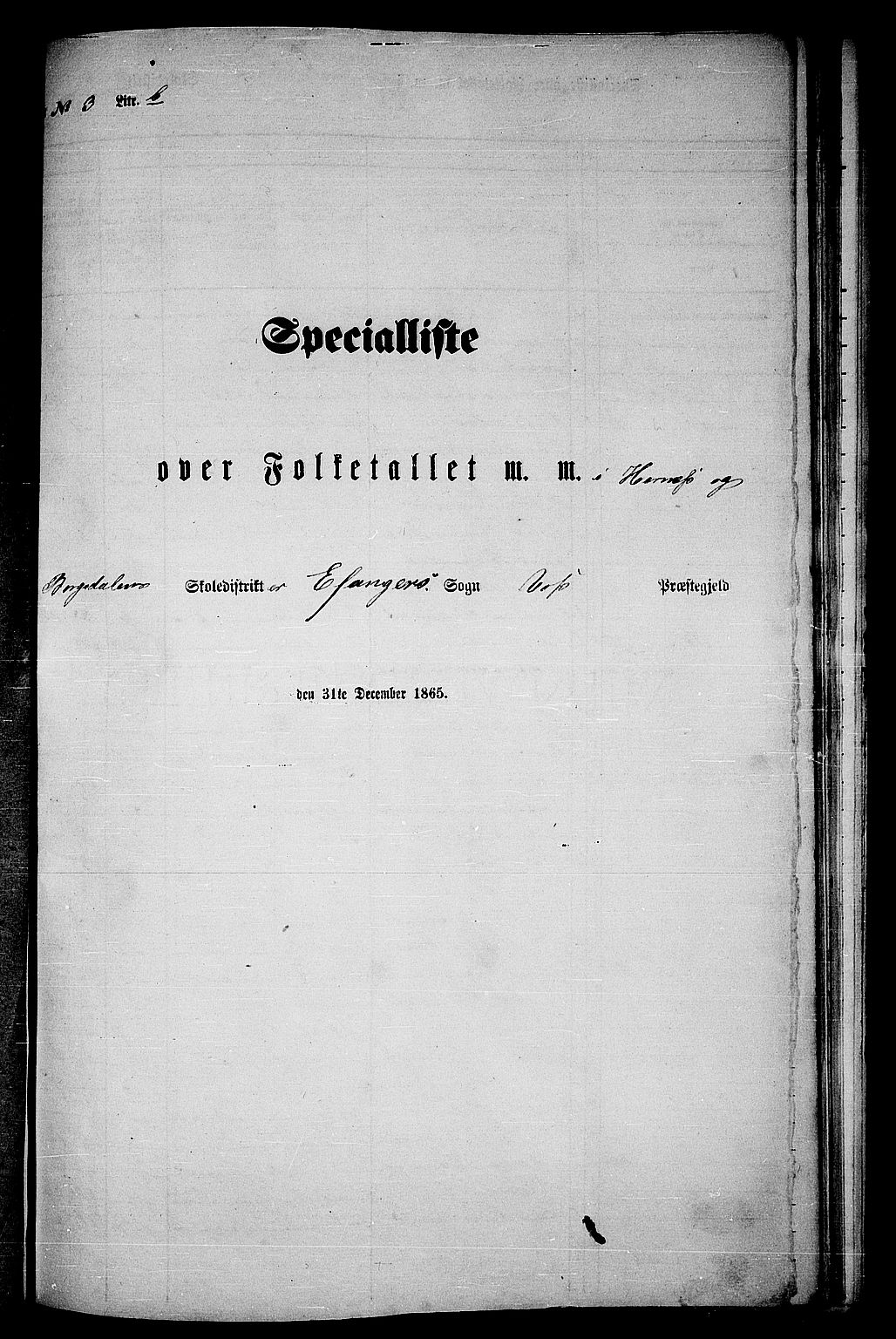 RA, Folketelling 1865 for 1235P Voss prestegjeld, 1865, s. 394