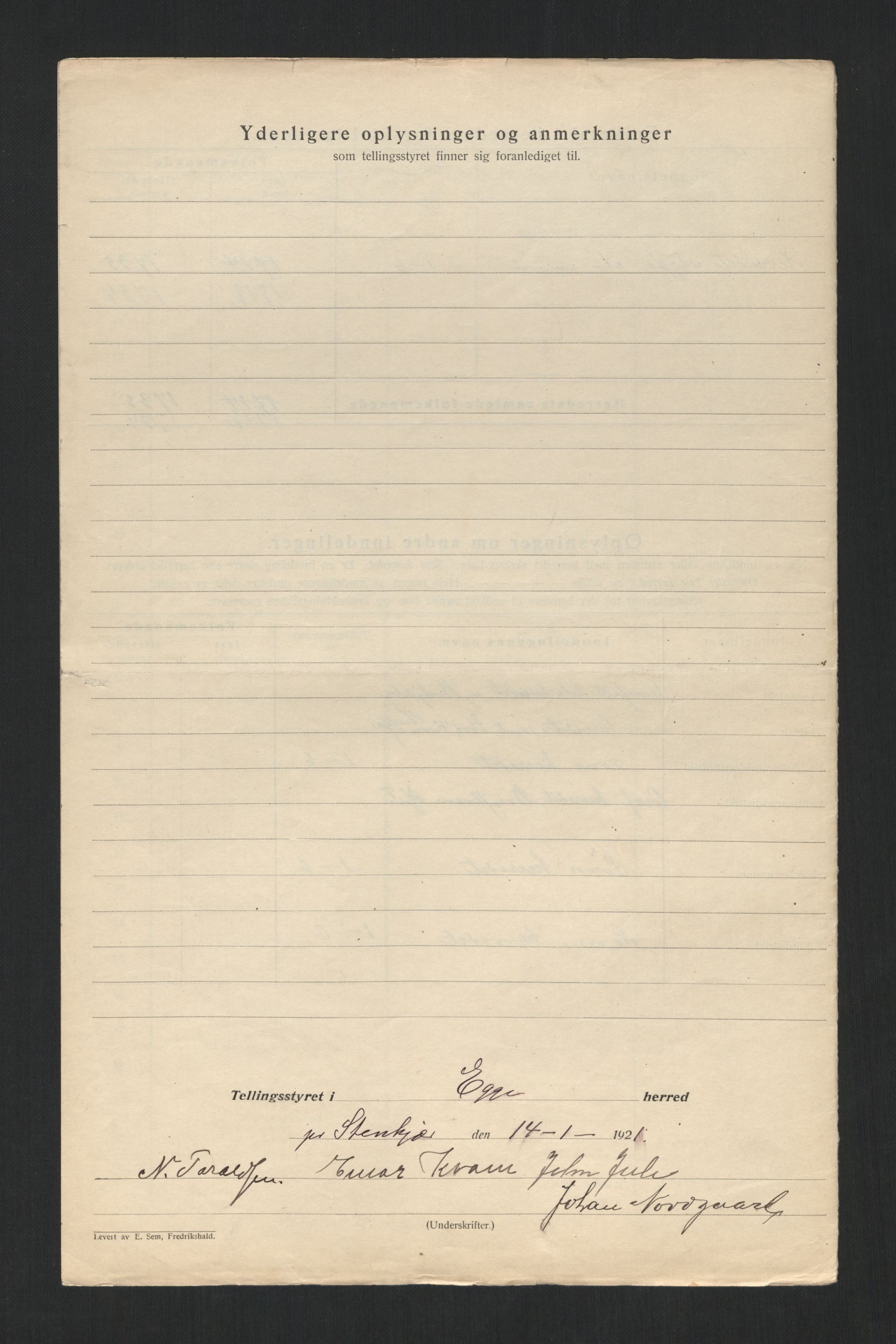 SAT, Folketelling 1920 for 1733 Egge herred, 1920, s. 13