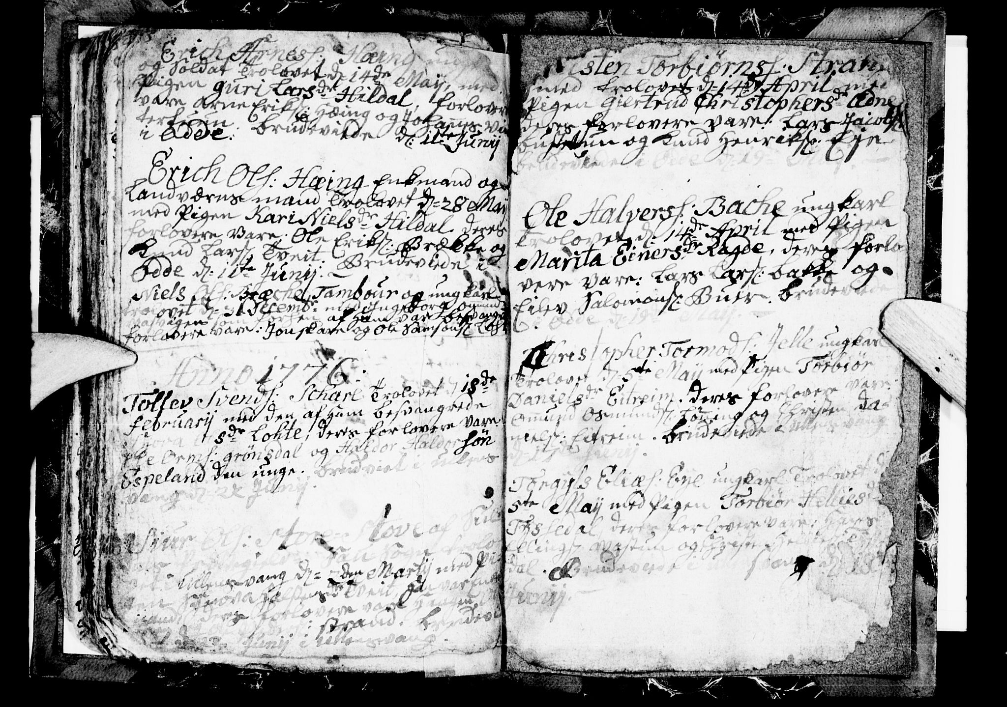 Odda Sokneprestembete, SAB/A-77201/H/Hab: Klokkerbok nr. A 1, 1775-1778, s. 88-89