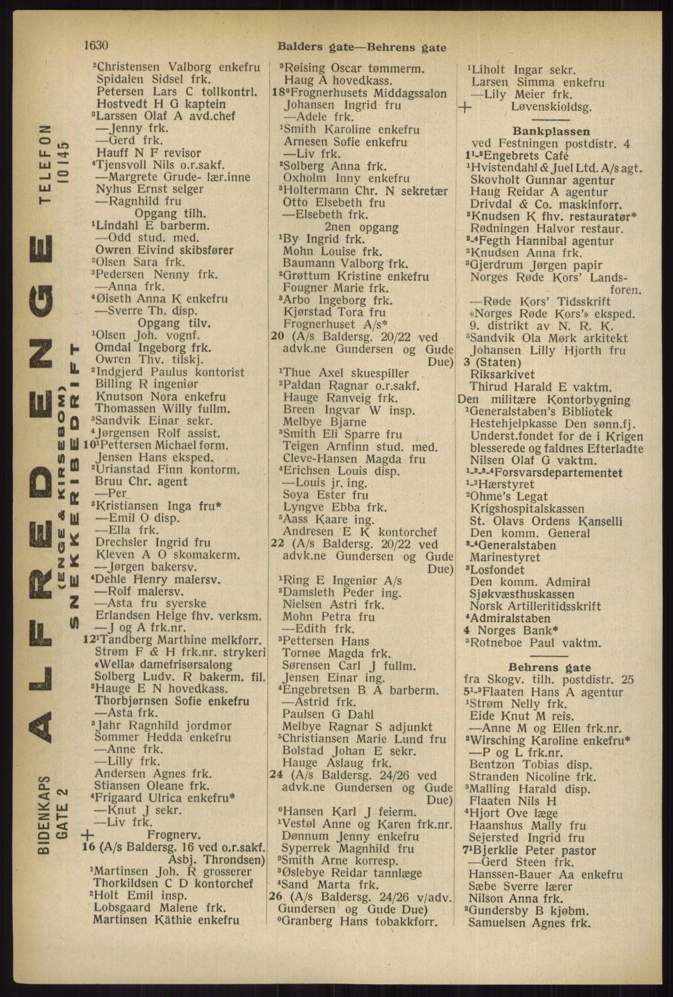 Kristiania/Oslo adressebok, PUBL/-, 1937, s. 1630