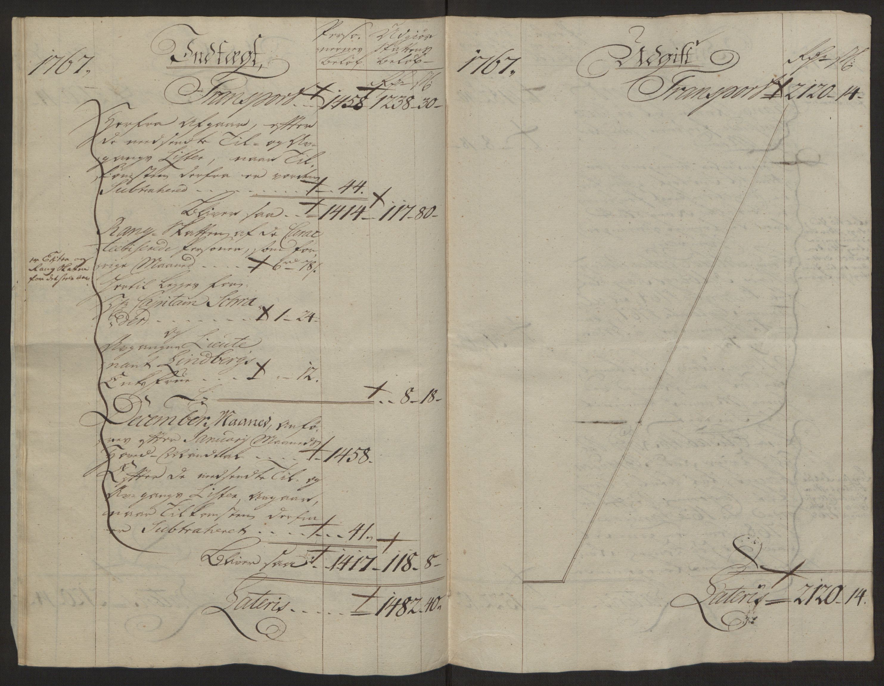 Rentekammeret inntil 1814, Reviderte regnskaper, Byregnskaper, AV/RA-EA-4066/R/Rg/L0144/0001: [G4] Kontribusjonsregnskap / Ekstraskatt, 1762-1767, s. 481