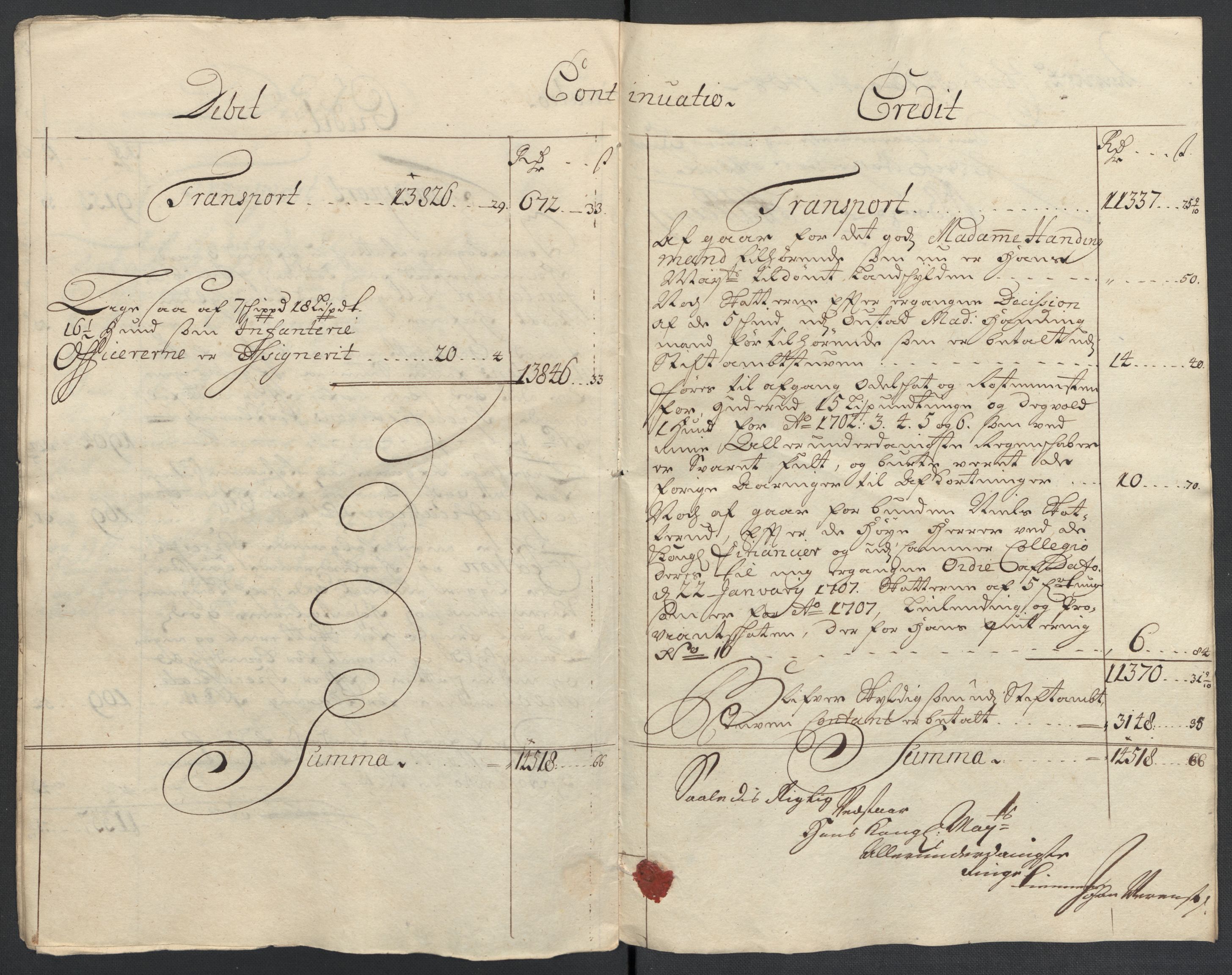 Rentekammeret inntil 1814, Reviderte regnskaper, Fogderegnskap, AV/RA-EA-4092/R18/L1305: Fogderegnskap Hadeland, Toten og Valdres, 1707-1708, s. 13