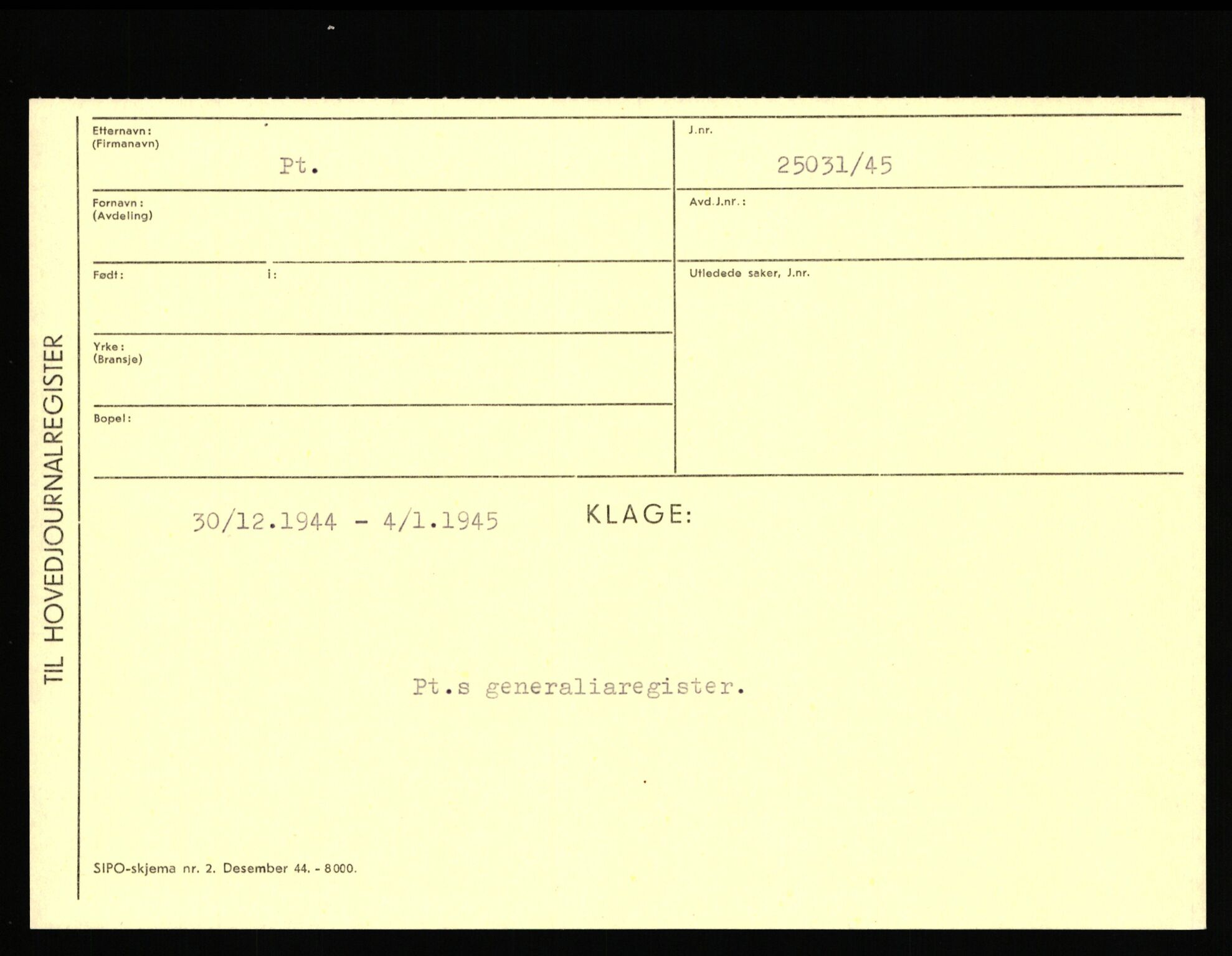 Statspolitiet - Hovedkontoret / Osloavdelingen, AV/RA-S-1329/C/Ca/L0012: Oanæs - Quistgaard	, 1943-1945, s. 4922