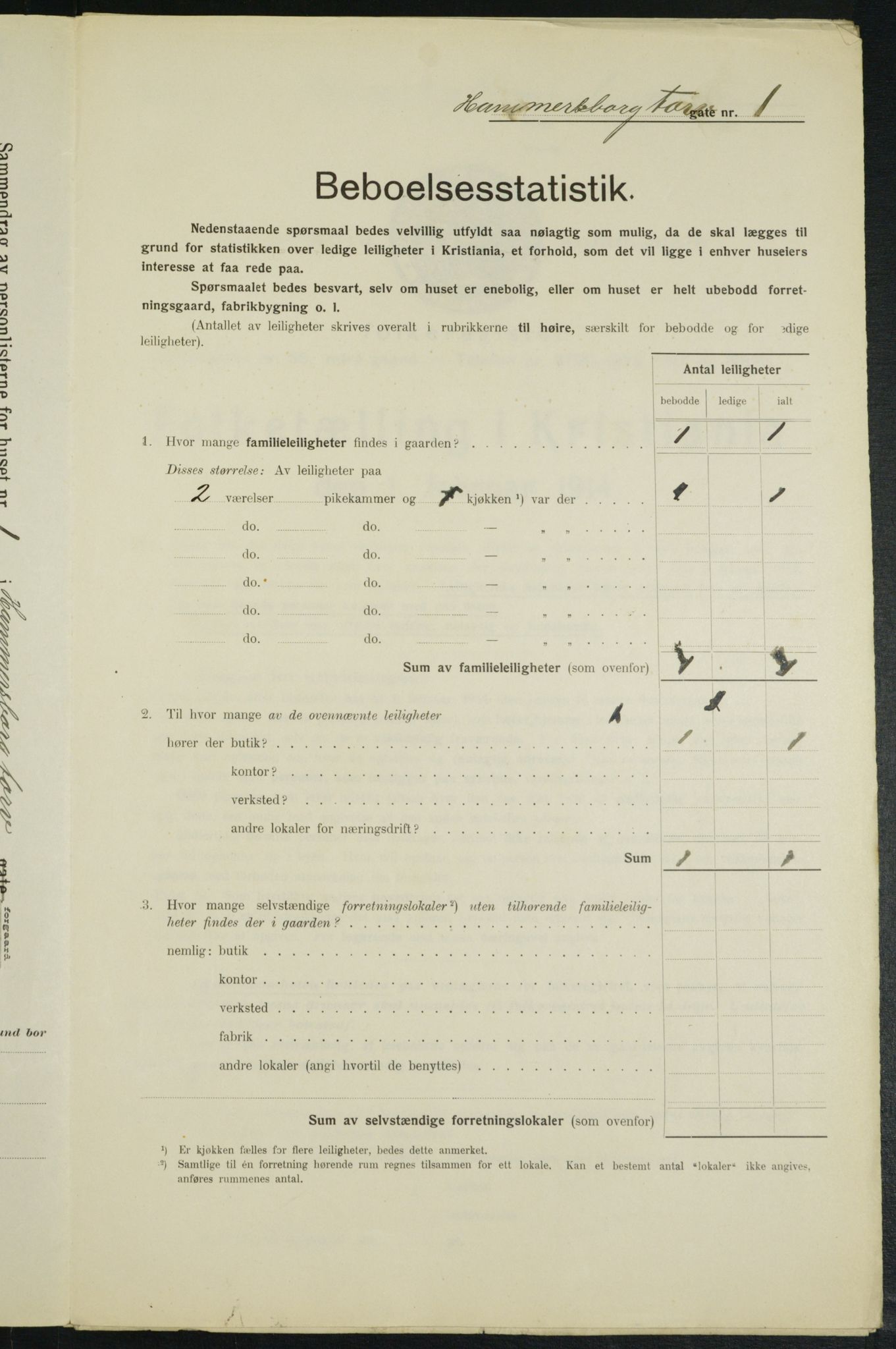 OBA, Kommunal folketelling 1.2.1914 for Kristiania, 1914, s. 34459