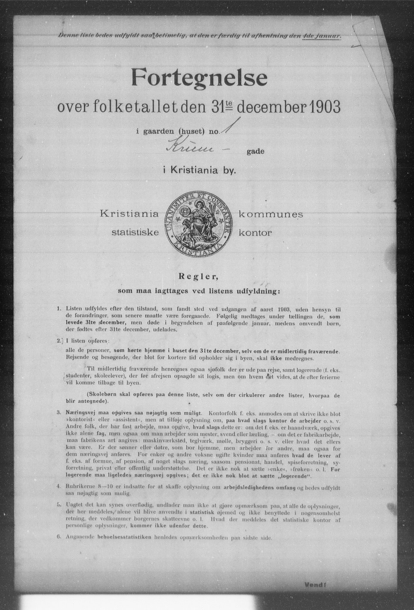 OBA, Kommunal folketelling 31.12.1903 for Kristiania kjøpstad, 1903, s. 10764