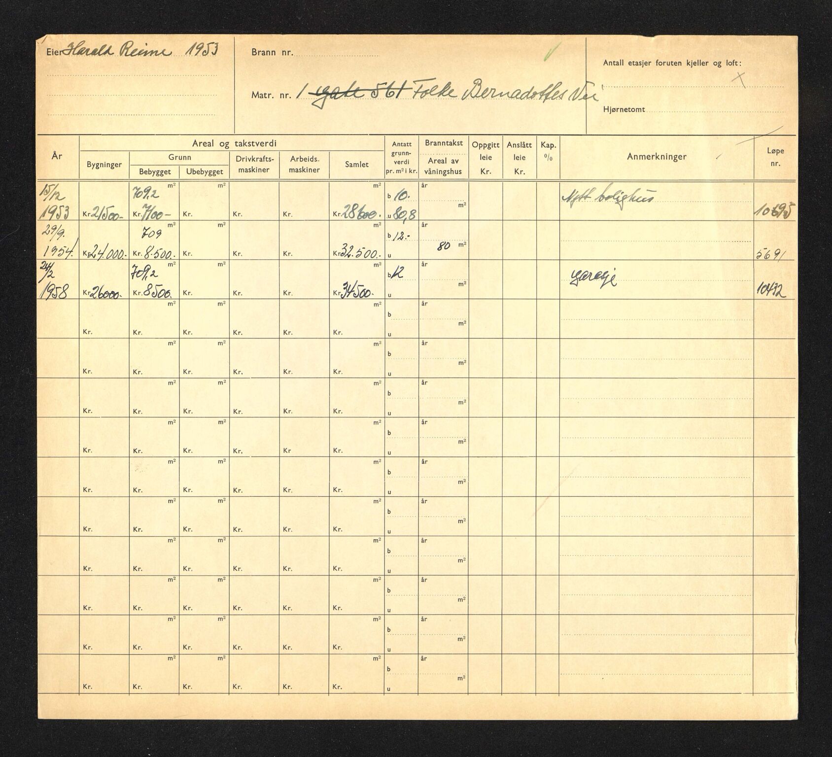 Stavanger kommune. Skattetakstvesenet, BYST/A-0440/F/Fa/Faa/L0014/0001: Skattetakstkort / Folke Bernadottes vei 1 - 28