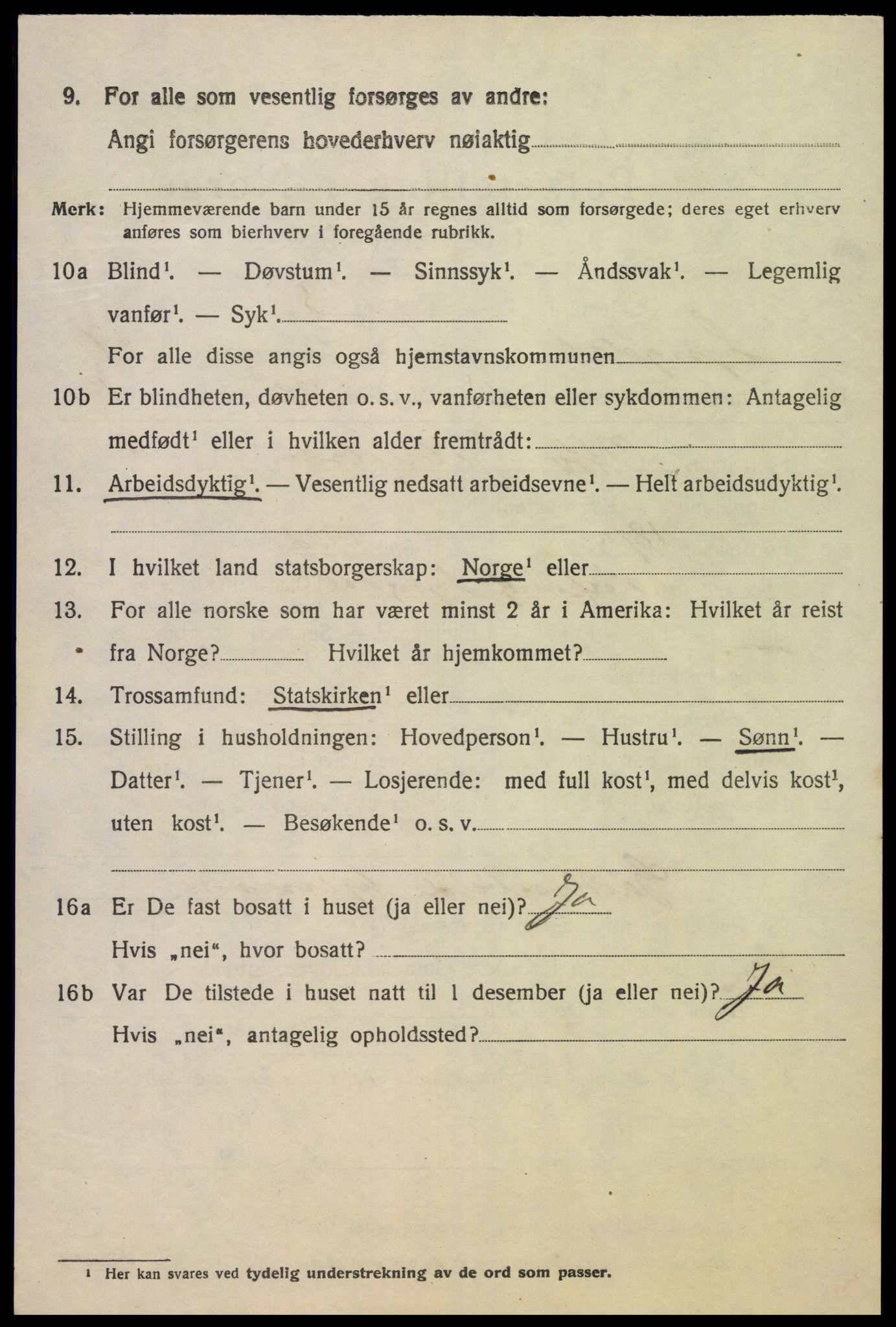 SAK, Folketelling 1920 for 1032 Lyngdal herred, 1920, s. 4628