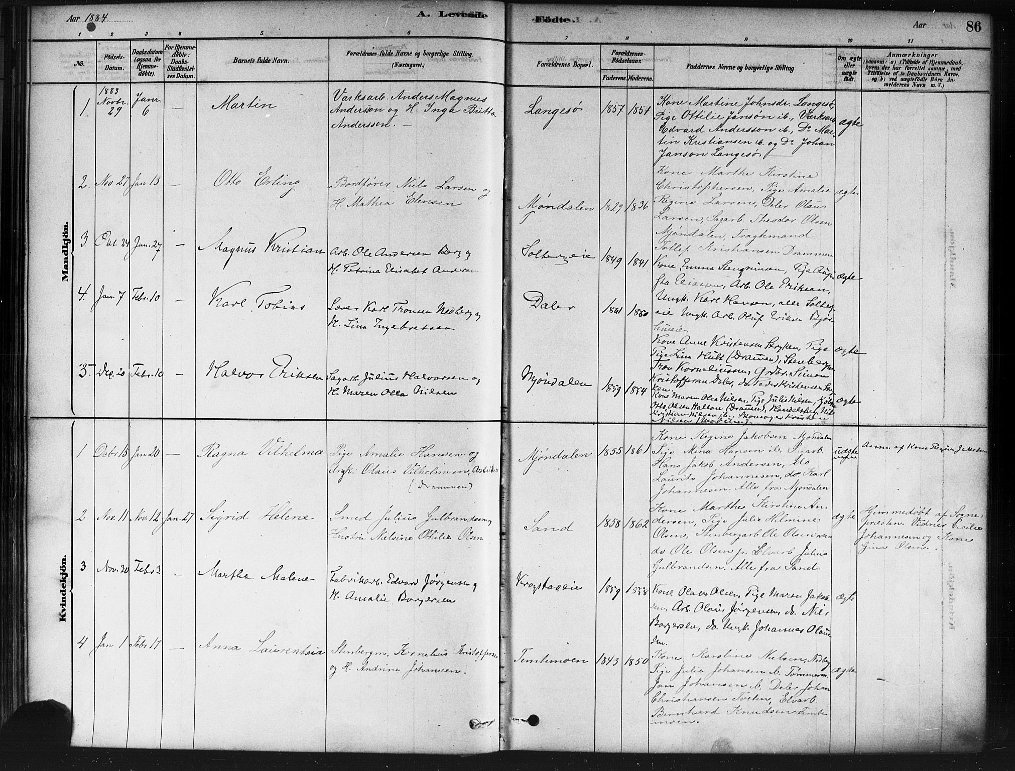 Nedre Eiker kirkebøker, AV/SAKO-A-612/F/Fa/L0002: Ministerialbok nr. 2, 1878-1885, s. 86