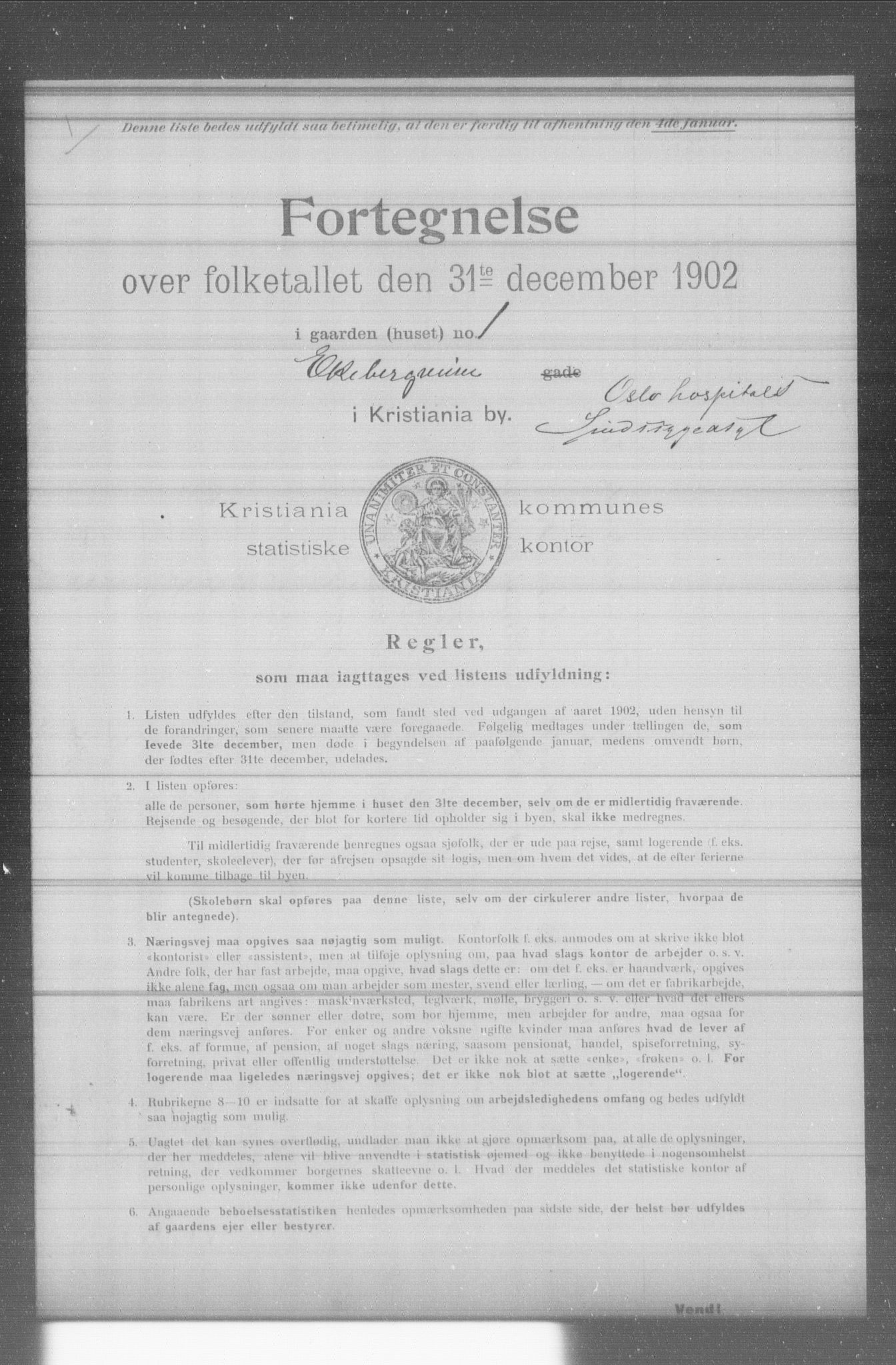 OBA, Kommunal folketelling 31.12.1902 for Kristiania kjøpstad, 1902, s. 3691