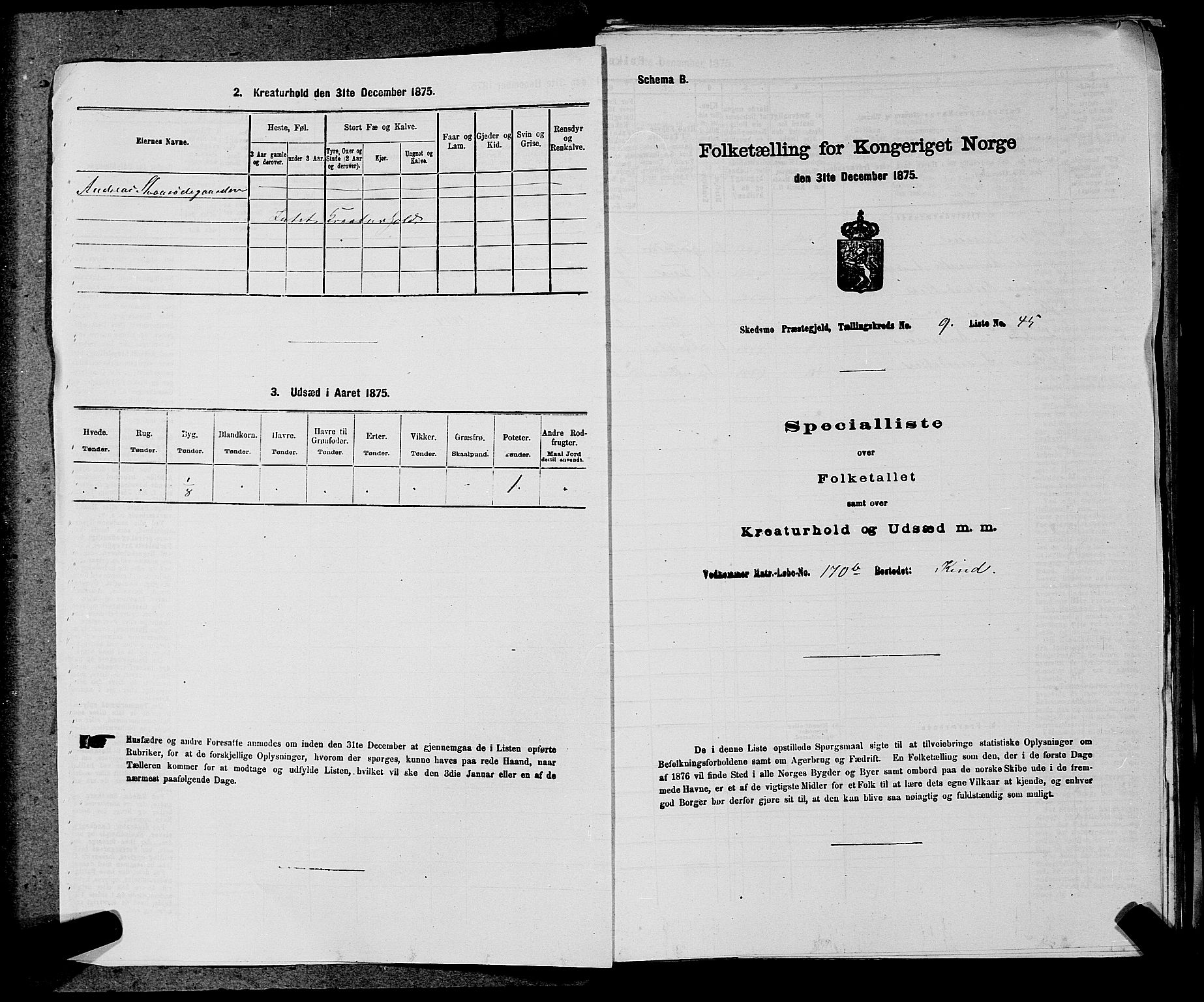 RA, Folketelling 1875 for 0231P Skedsmo prestegjeld, 1875, s. 1325