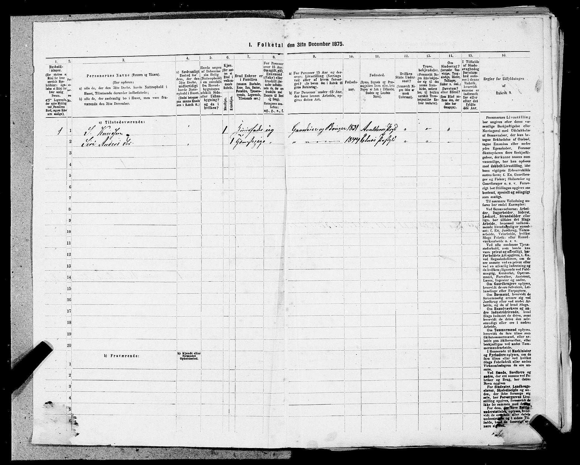 SAST, Folketelling 1875 for 1152L Torvastad prestegjeld, Torvastad sokn, Skåre sokn og Utsira sokn, 1875, s. 62