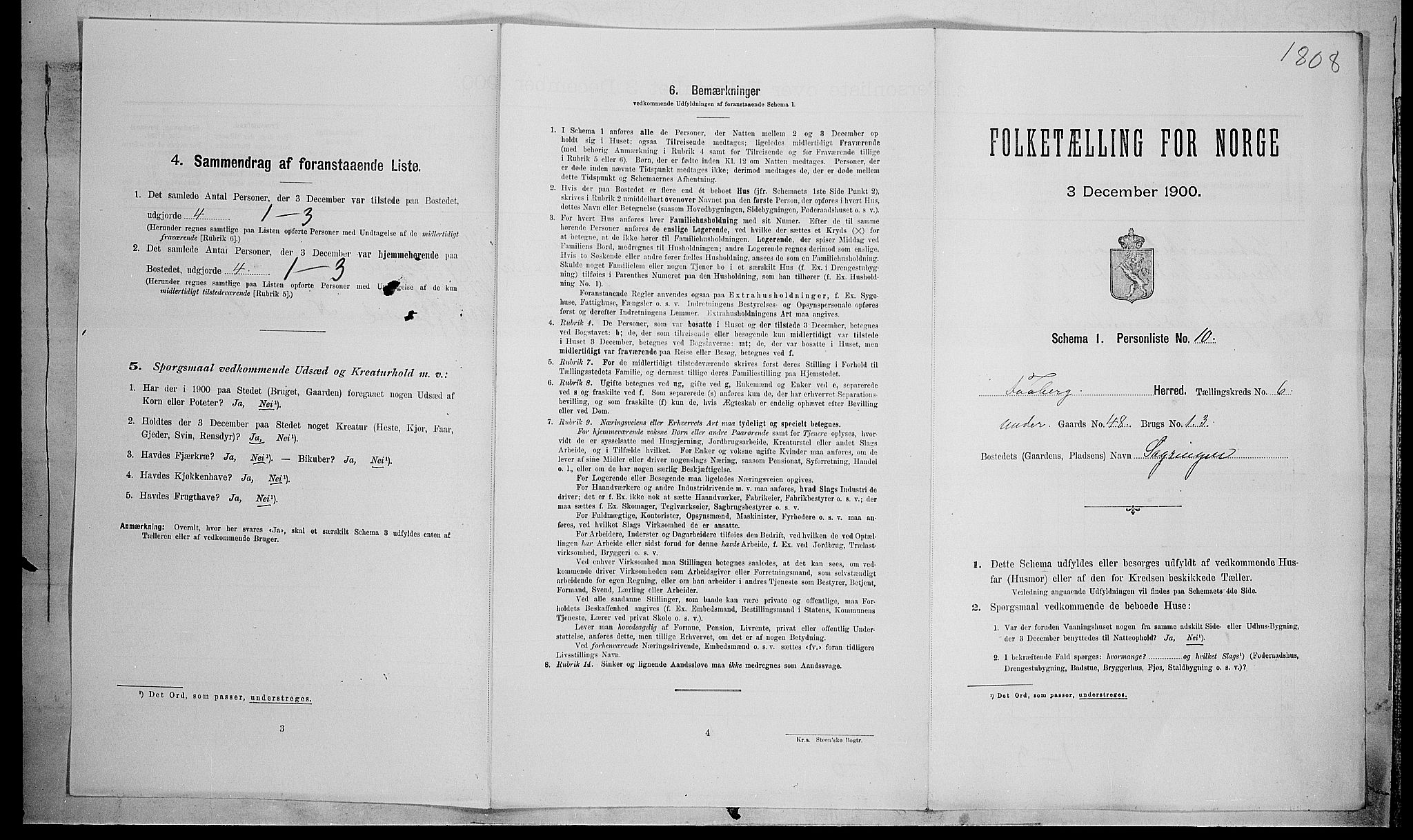 SAH, Folketelling 1900 for 0524 Fåberg herred, 1900, s. 630