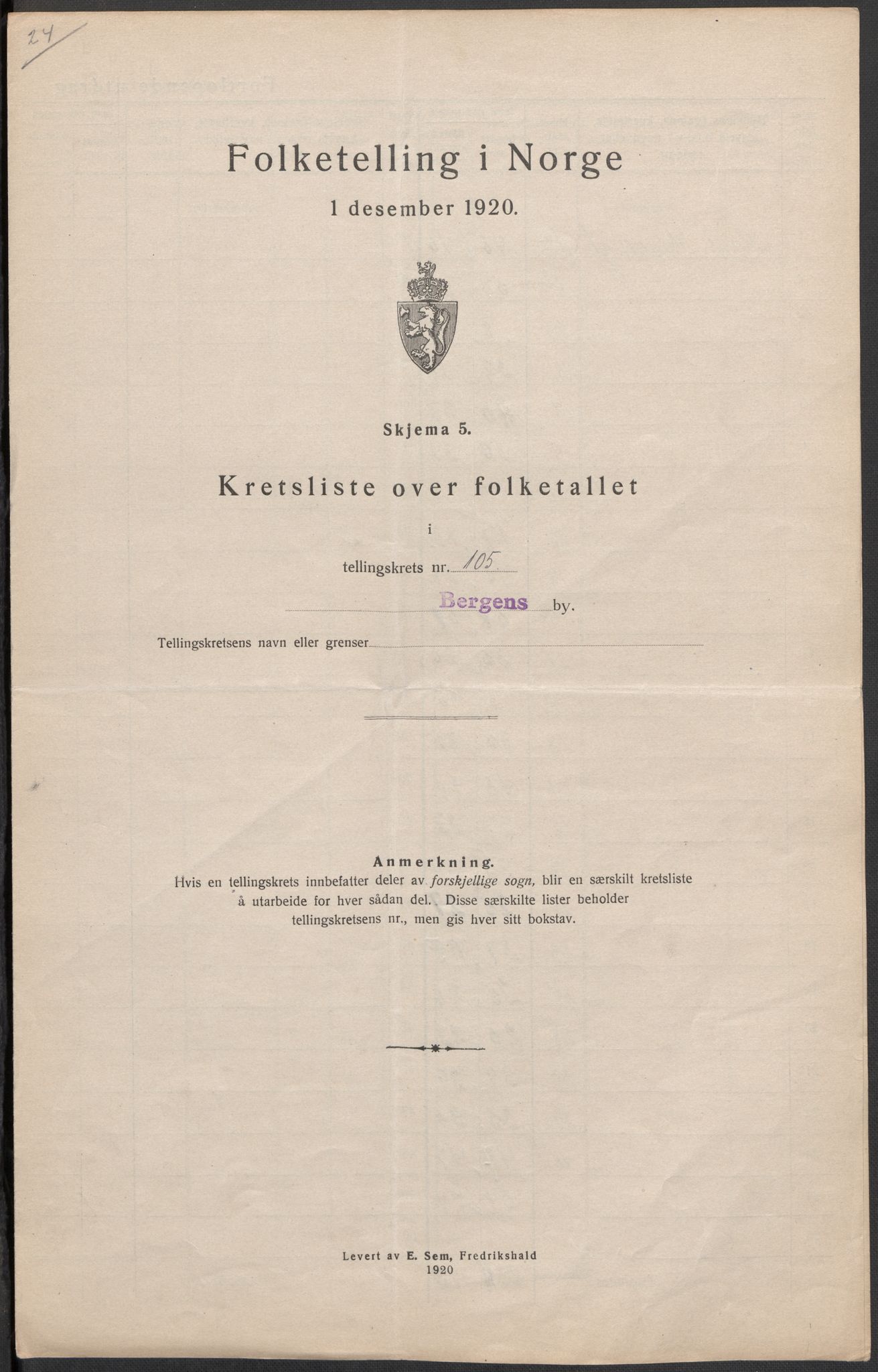 SAB, Folketelling 1920 for 1301 Bergen kjøpstad, 1920, s. 330