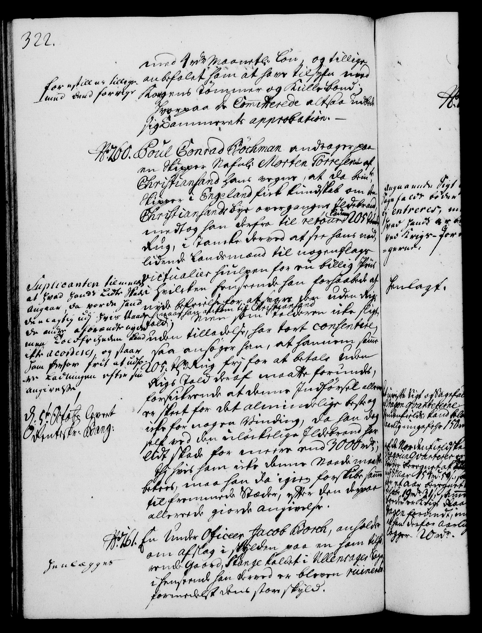 Rentekammeret, Kammerkanselliet, AV/RA-EA-3111/G/Gh/Gha/L0016: Norsk ekstraktmemorialprotokoll (merket RK 53.61), 1734-1735, s. 322
