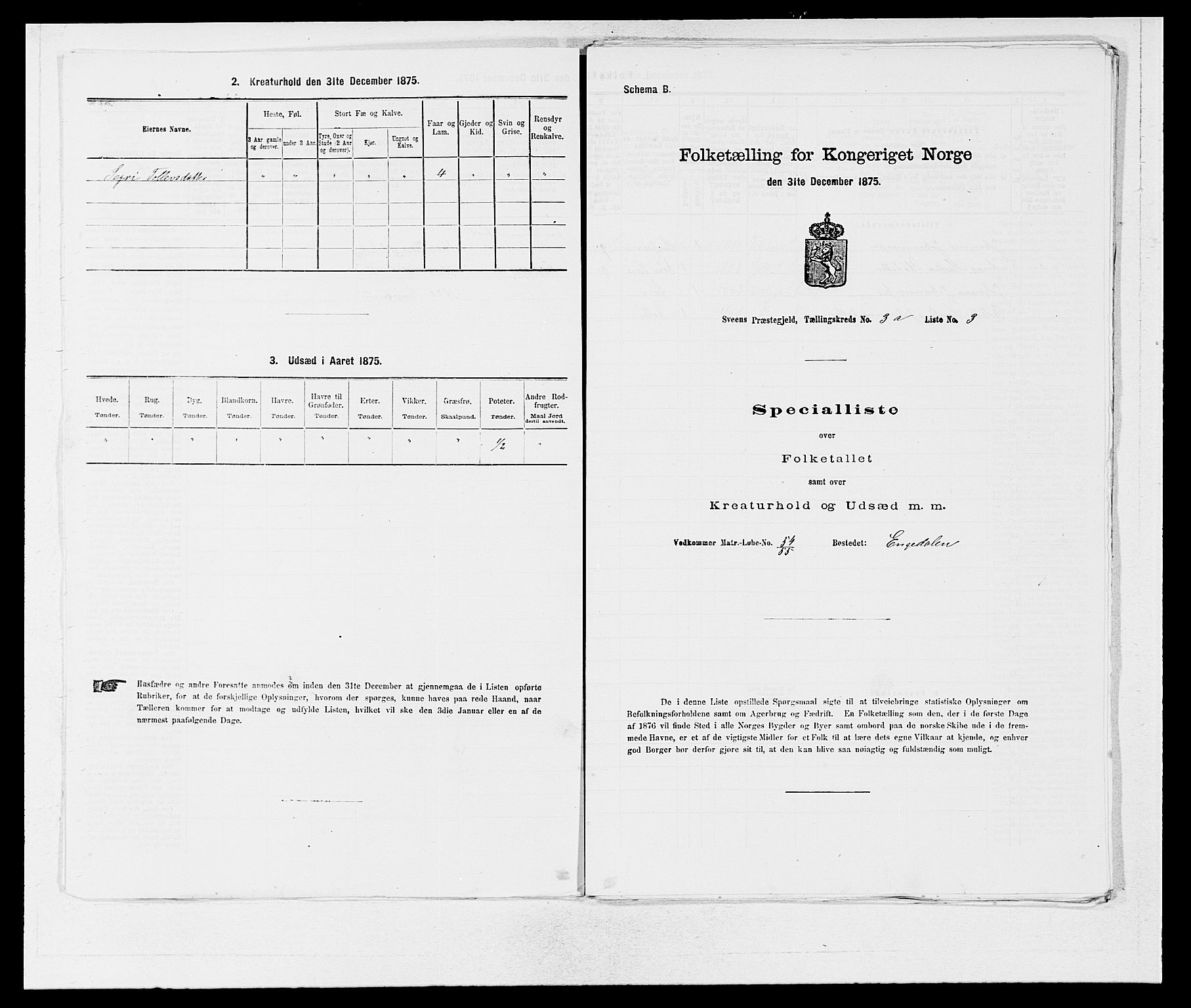 SAB, Folketelling 1875 for 1216P Sveio prestegjeld, 1875, s. 292