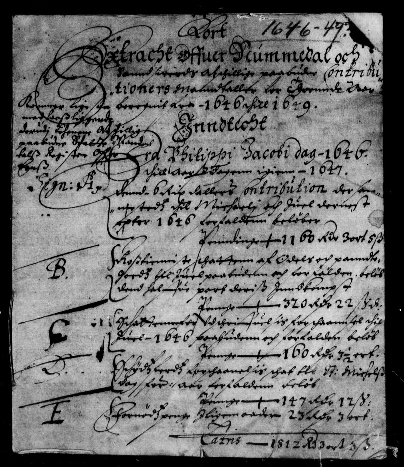 Rentekammeret inntil 1814, Reviderte regnskaper, Lensregnskaper, RA/EA-5023/R/Rb/Rbn/L0004: Numedal og Sandsvær len, 1648-1656