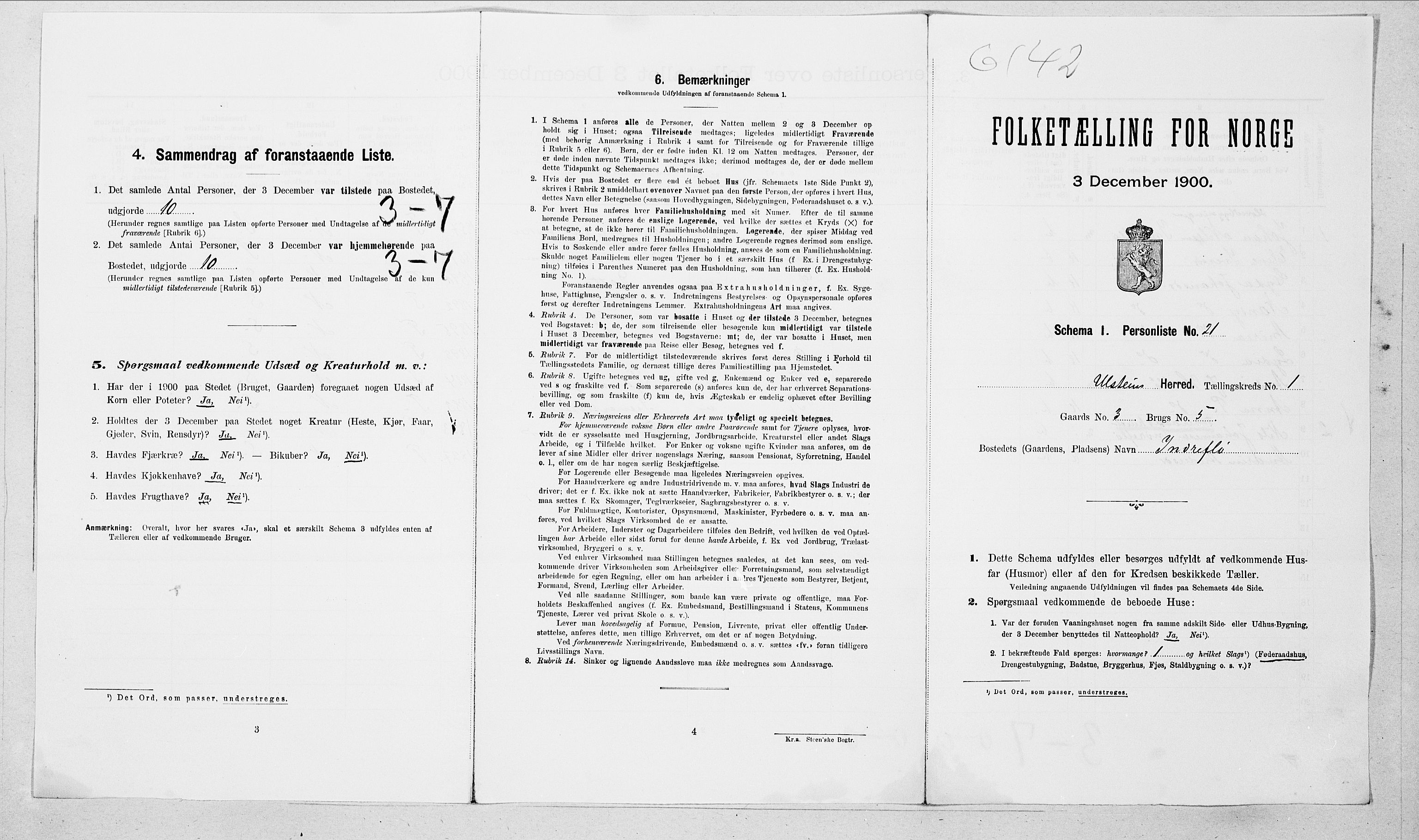 SAT, Folketelling 1900 for 1516 Ulstein herred, 1900, s. 112
