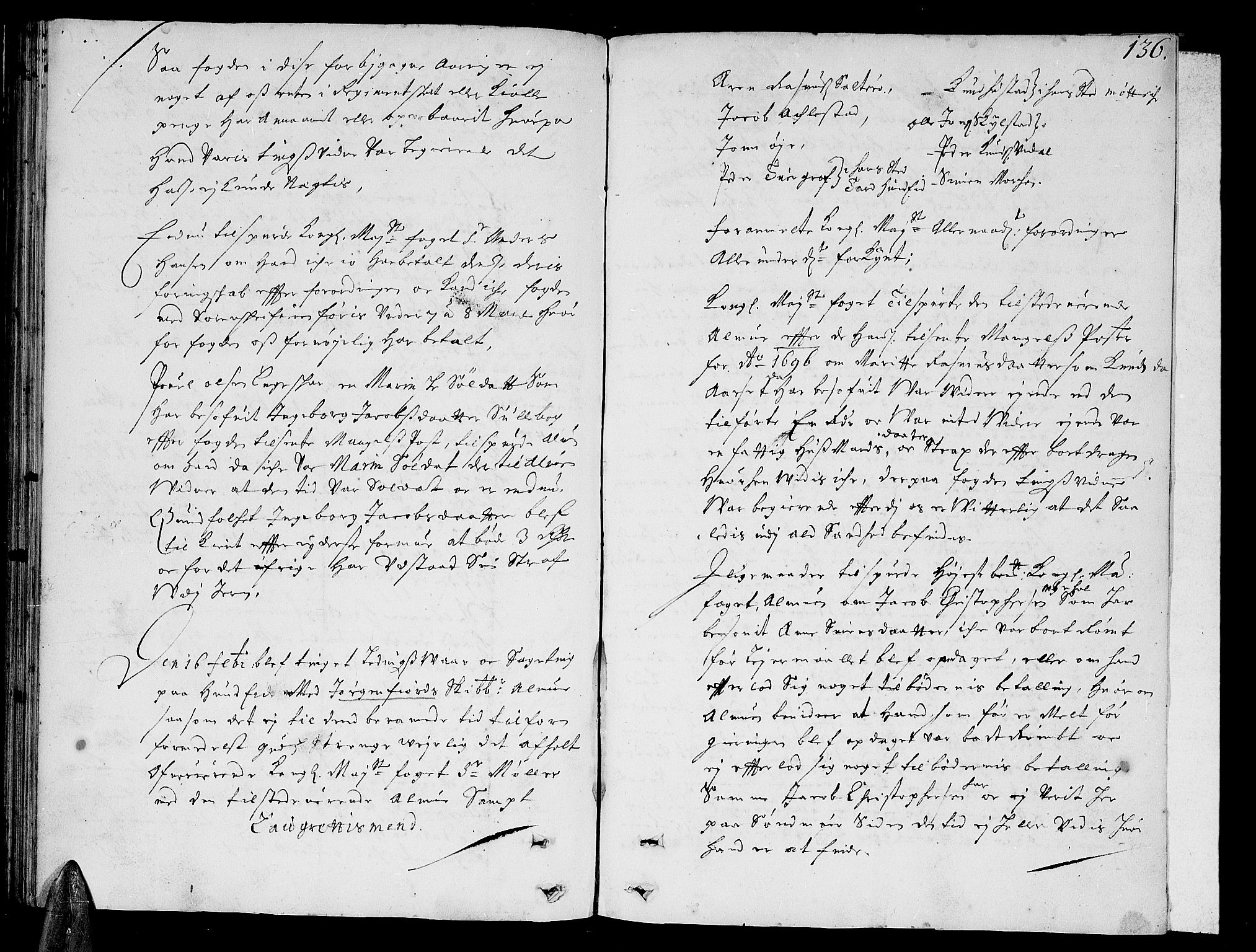 Sunnmøre sorenskriveri, AV/SAT-A-0005/1/1A/L0017: Tingbok 16, 1696-1700, s. 135b-136a