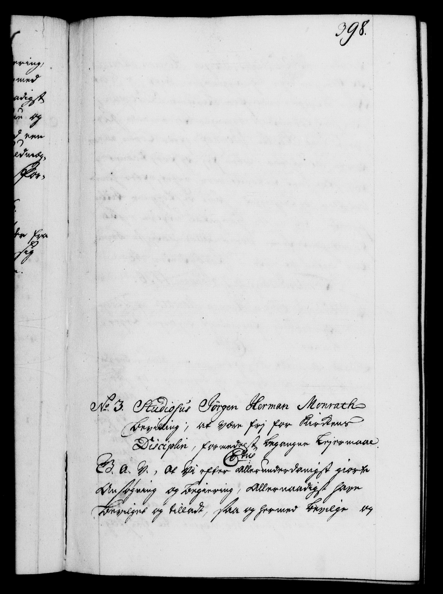 Danske Kanselli 1572-1799, RA/EA-3023/F/Fc/Fca/Fcaa/L0029: Norske registre, 1735-1736, s. 398a
