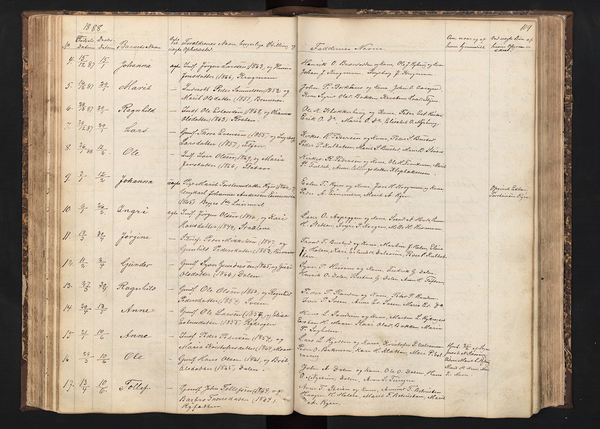 Alvdal prestekontor, AV/SAH-PREST-060/H/Ha/Hab/L0001: Klokkerbok nr. 1, 1857-1893, s. 109