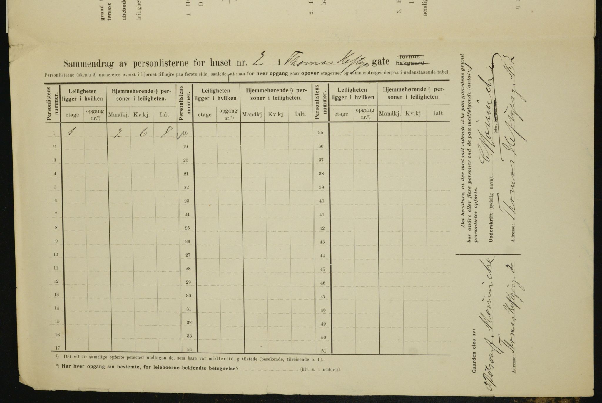 OBA, Kommunal folketelling 1.2.1910 for Kristiania, 1910, s. 103339