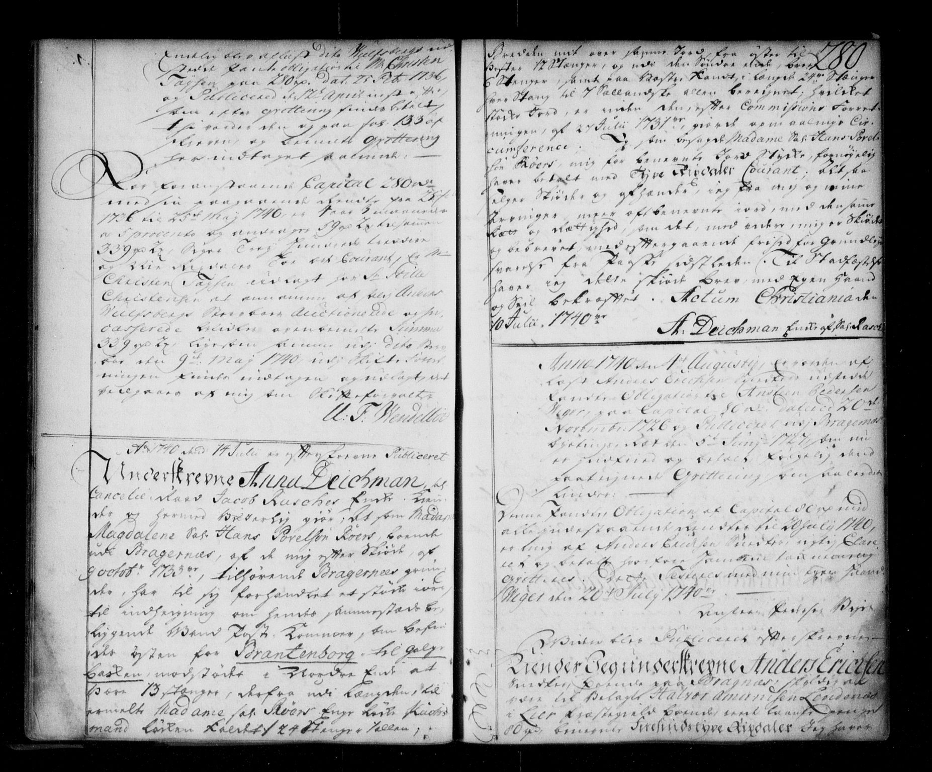 Drammen byfogd, AV/SAKO-A-222/G/Ga/Gaa/L0004a: Pantebok nr. I 4a, 1728-1744, s. 280