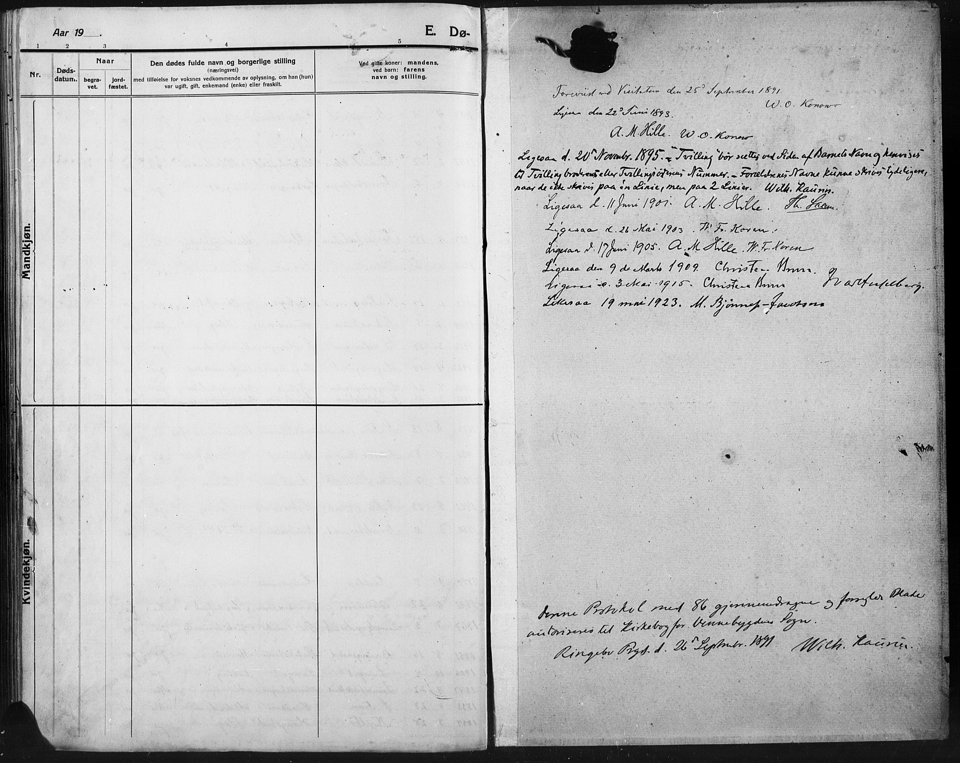 Ringebu prestekontor, AV/SAH-PREST-082/H/Ha/Hab/L0008: Klokkerbok nr. 8, 1890-1922