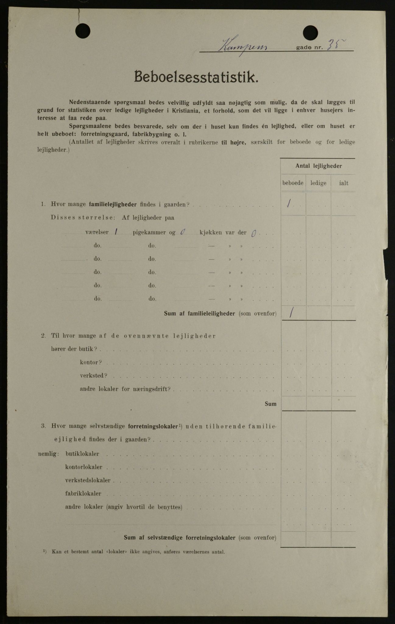 OBA, Kommunal folketelling 1.2.1908 for Kristiania kjøpstad, 1908, s. 42940