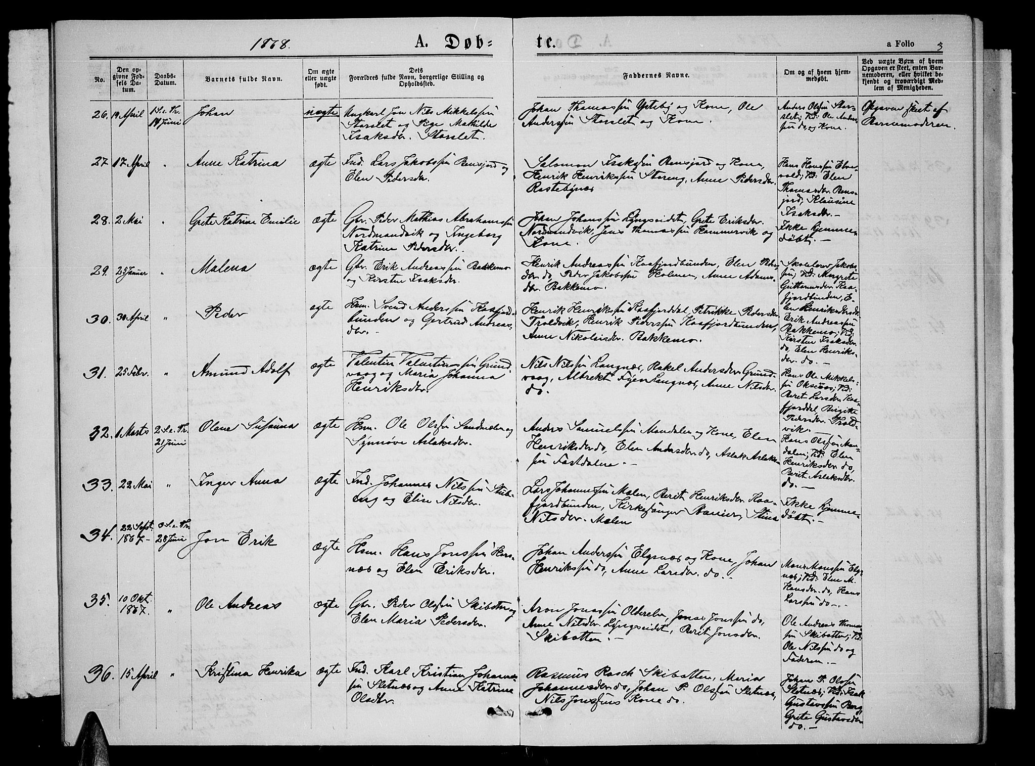 Lyngen sokneprestembete, AV/SATØ-S-1289/H/He/Heb/L0004klokker: Klokkerbok nr. 4, 1868-1878, s. 3